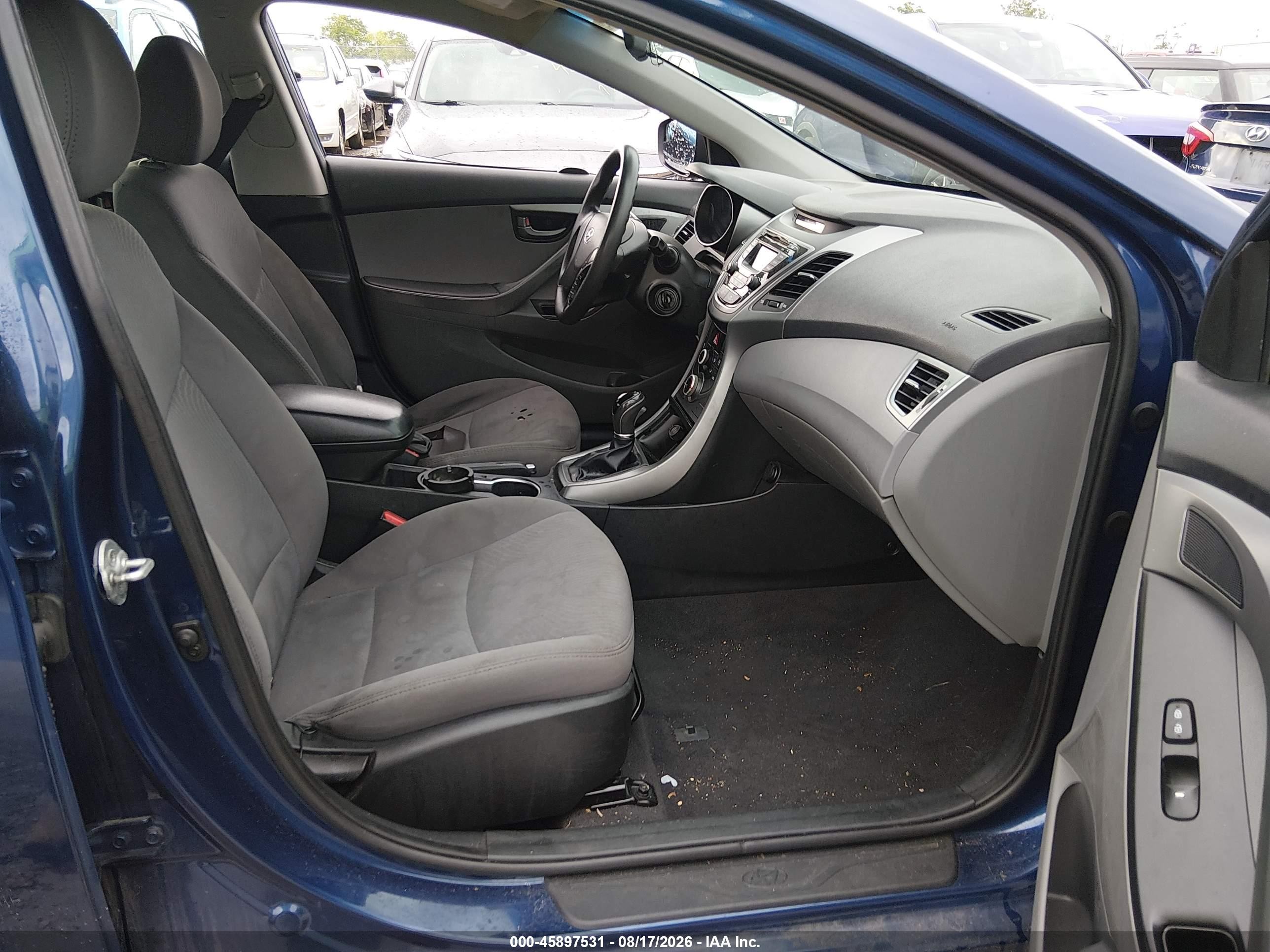 2015 Hyundai Elantra Se Blue vin: 5NPDH4AE8FH644059