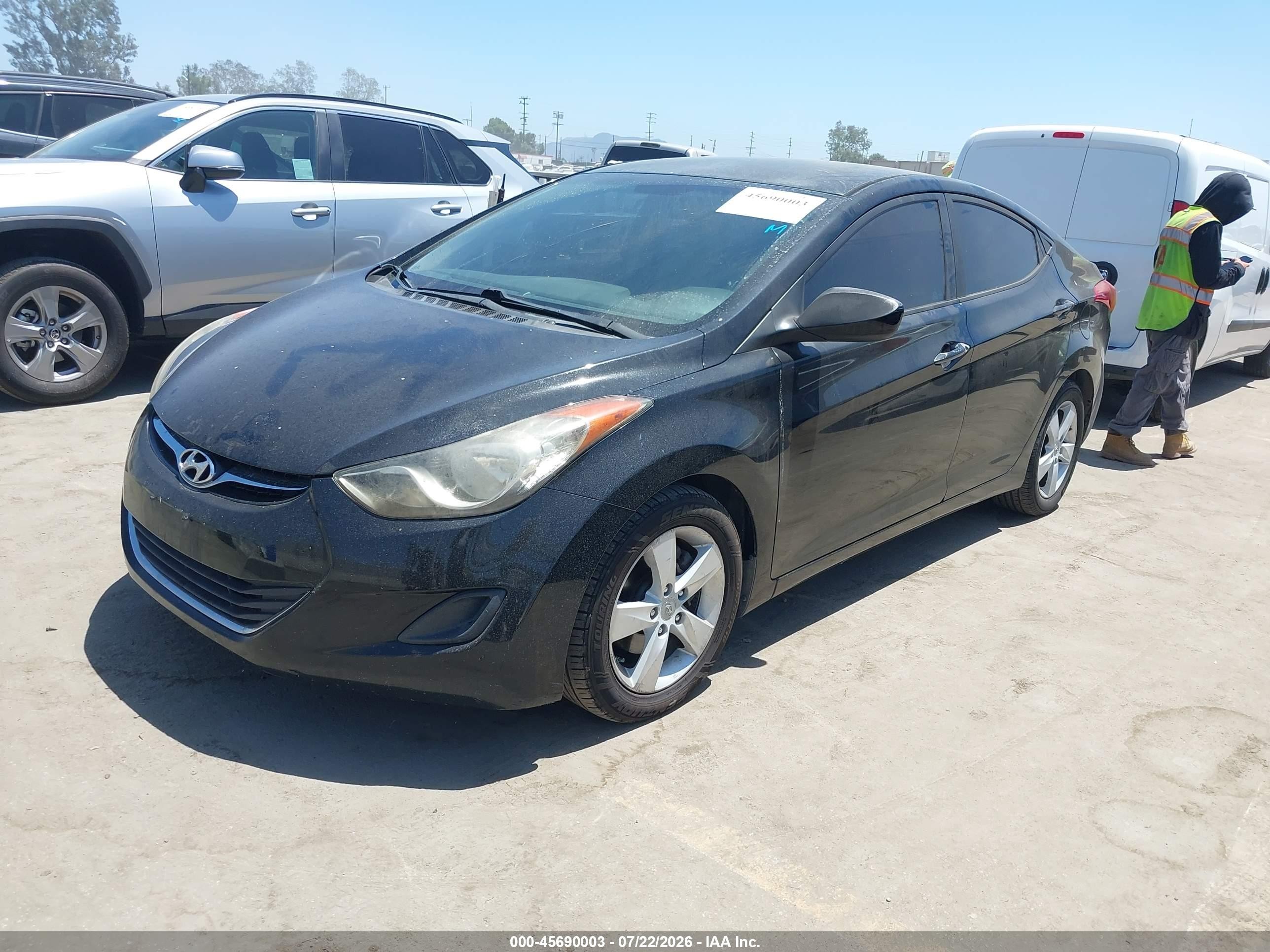 2011 Hyundai Elantra Gls Черный vin: 5NPDH4AE9BH000404