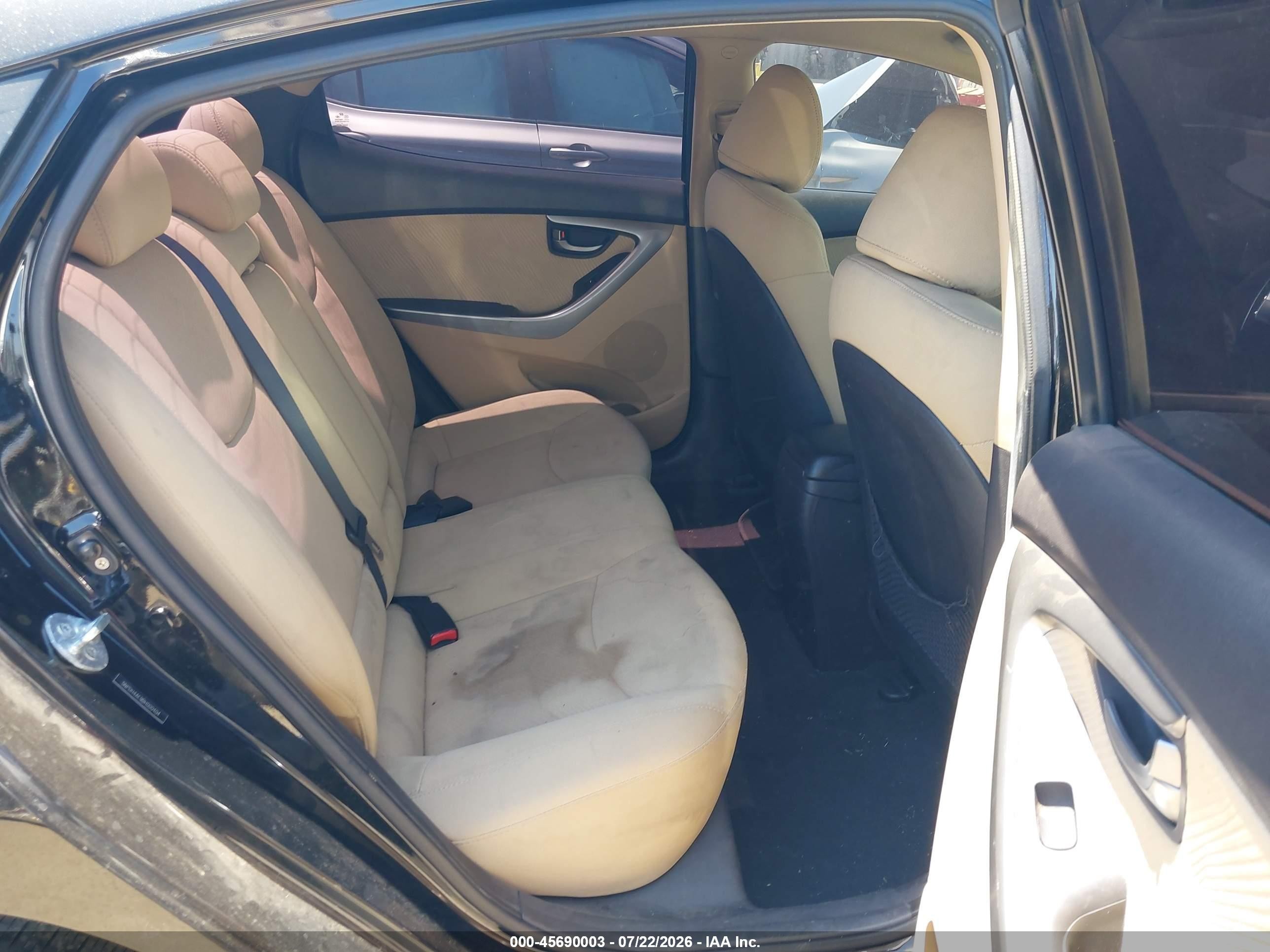 2011 Hyundai Elantra Gls Черный vin: 5NPDH4AE9BH000404