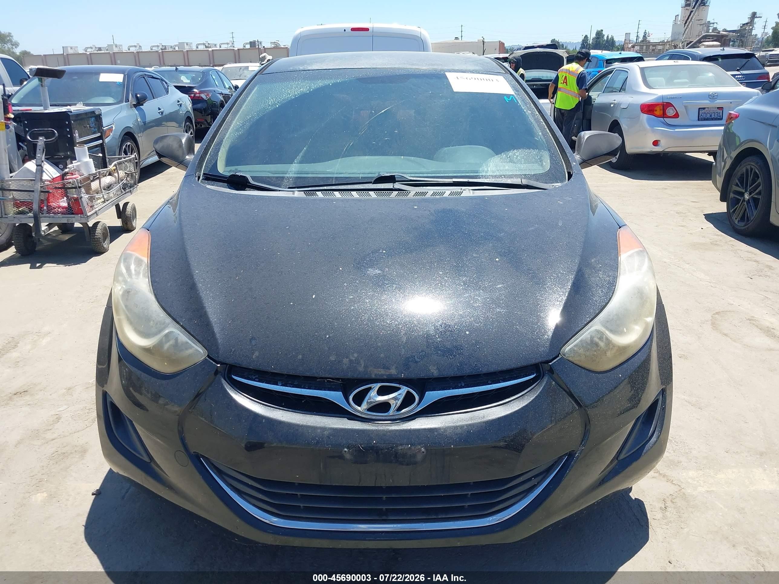 2011 Hyundai Elantra Gls Черный vin: 5NPDH4AE9BH000404