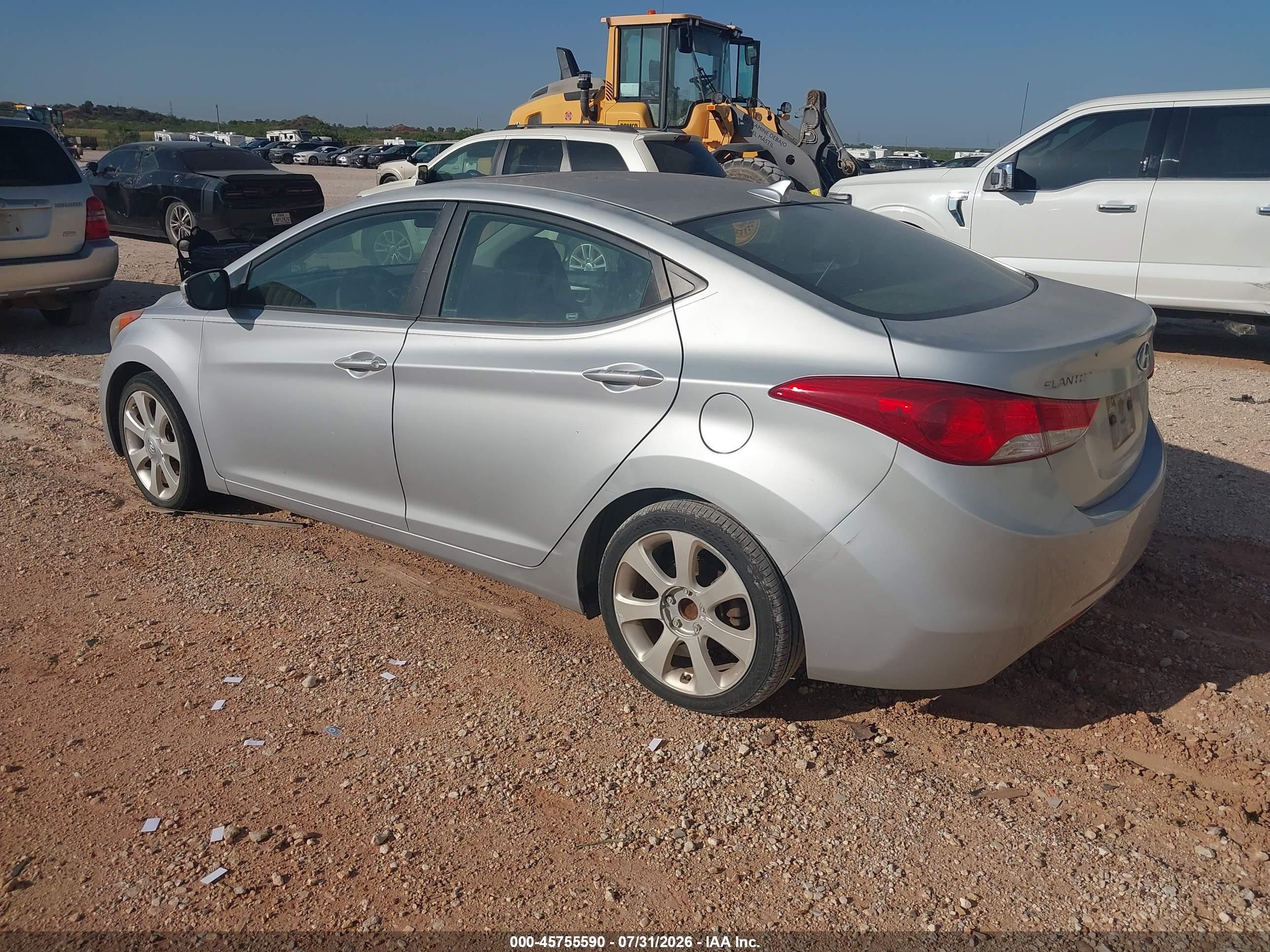 2011 Hyundai Elantra Limited Silver vin: 5NPDH4AE9BH001911