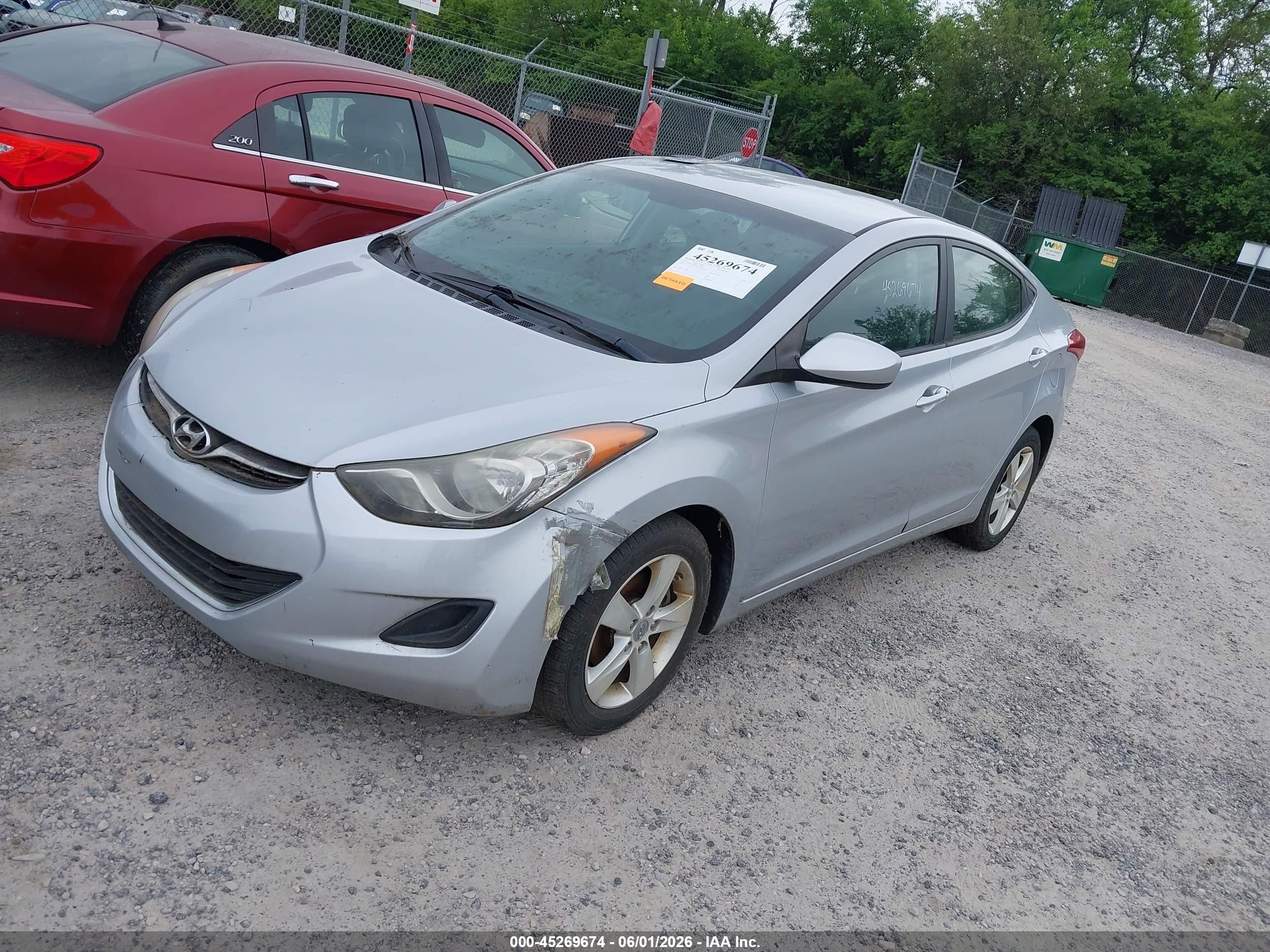 2011 Hyundai Elantra Gls Silver vin: 5NPDH4AE9BH014965