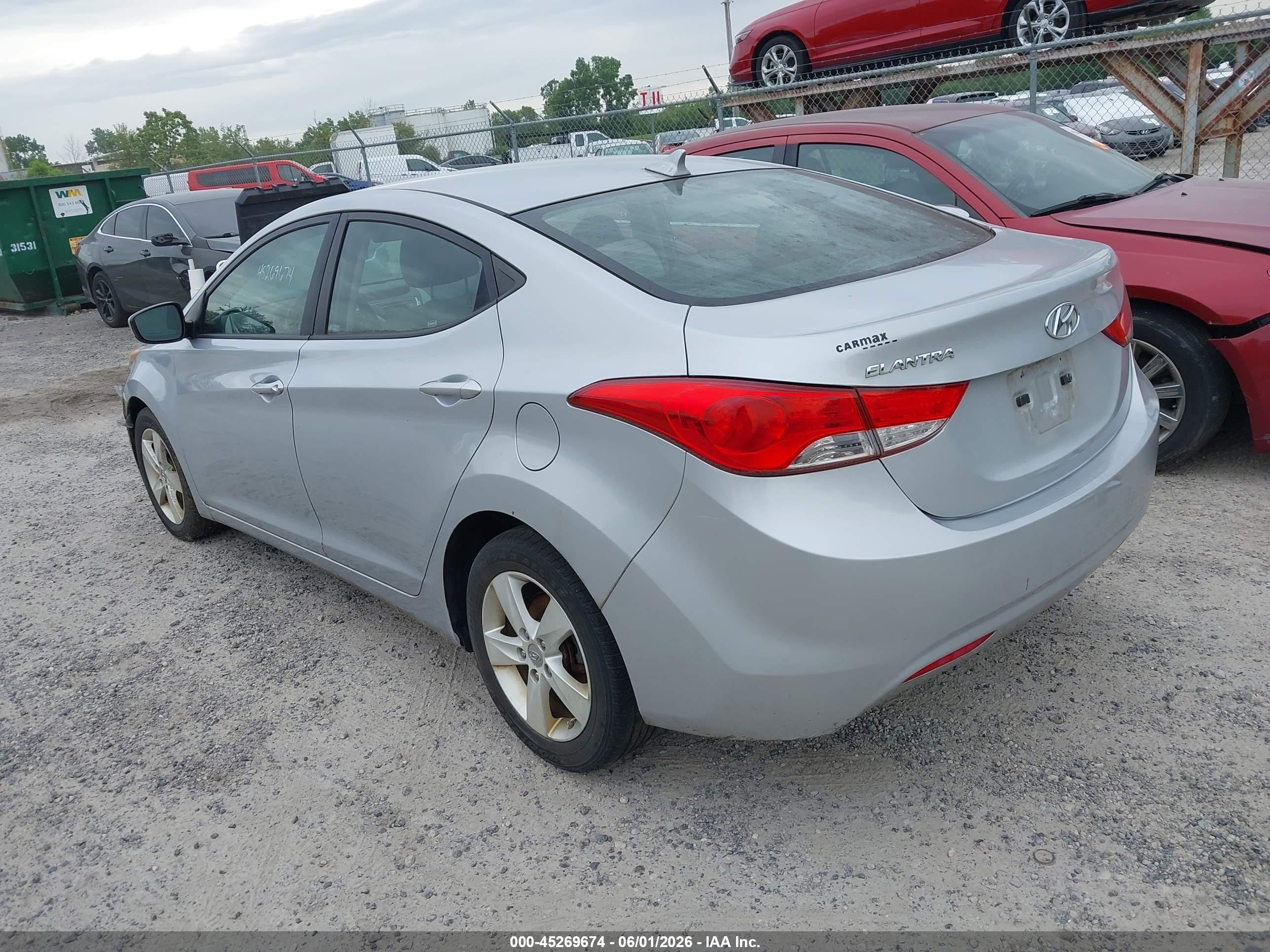 2011 Hyundai Elantra Gls Silver vin: 5NPDH4AE9BH014965