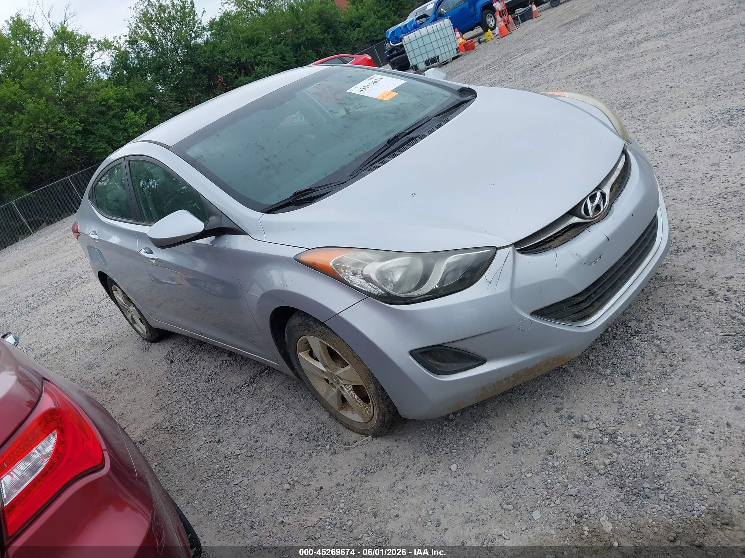 2011 Hyundai Elantra Gls Silver vin: 5NPDH4AE9BH014965