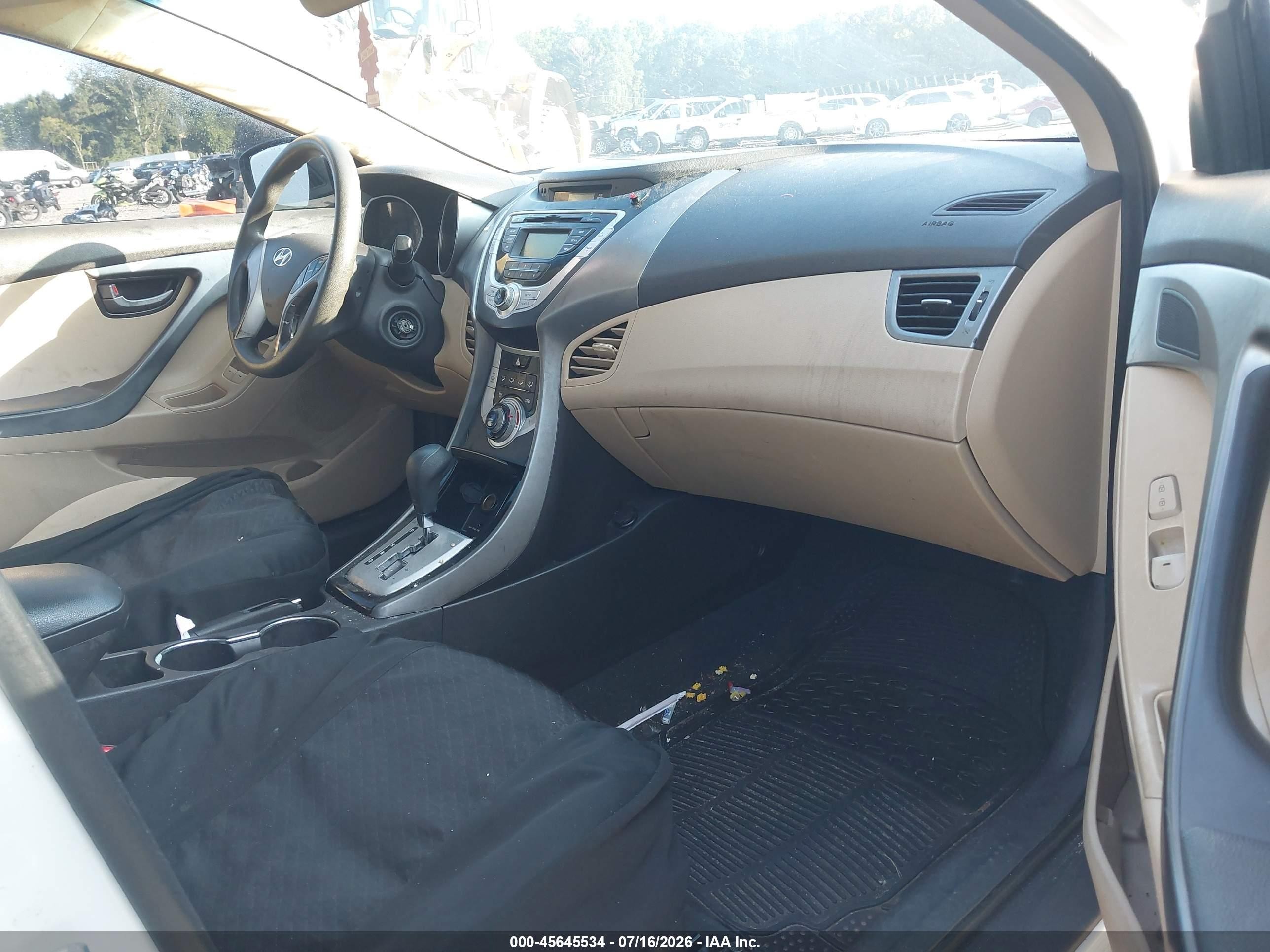 2011 Hyundai Elantra Gls White vin: 5NPDH4AE9BH028235