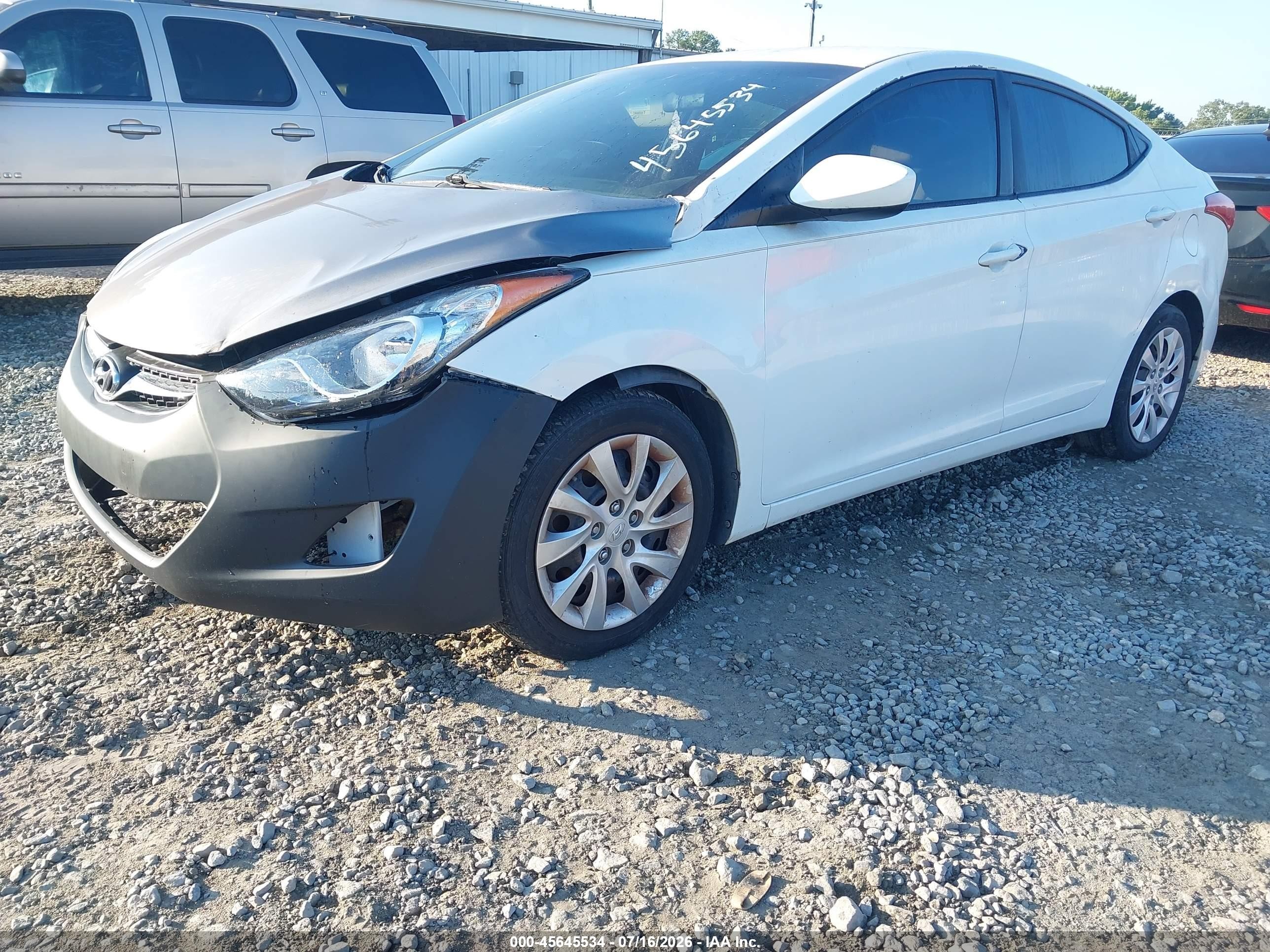 2011 Hyundai Elantra Gls White vin: 5NPDH4AE9BH028235