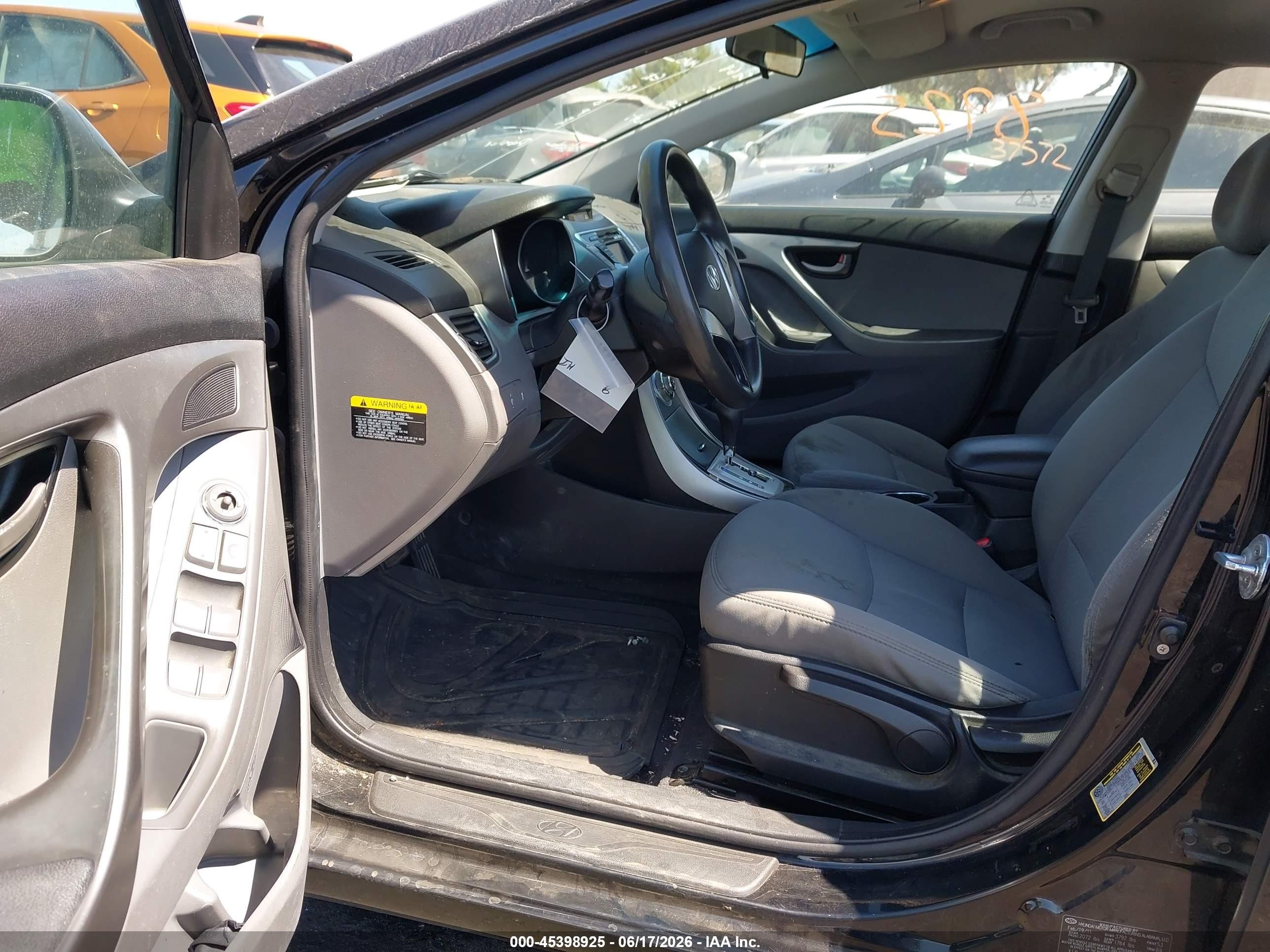2011 Hyundai Elantra Gls Black vin: 5NPDH4AE9BH034651