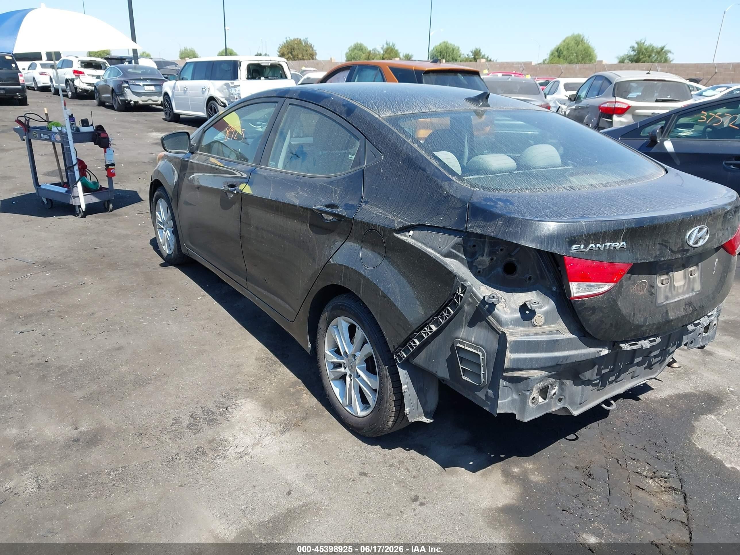 2011 Hyundai Elantra Gls Black vin: 5NPDH4AE9BH034651