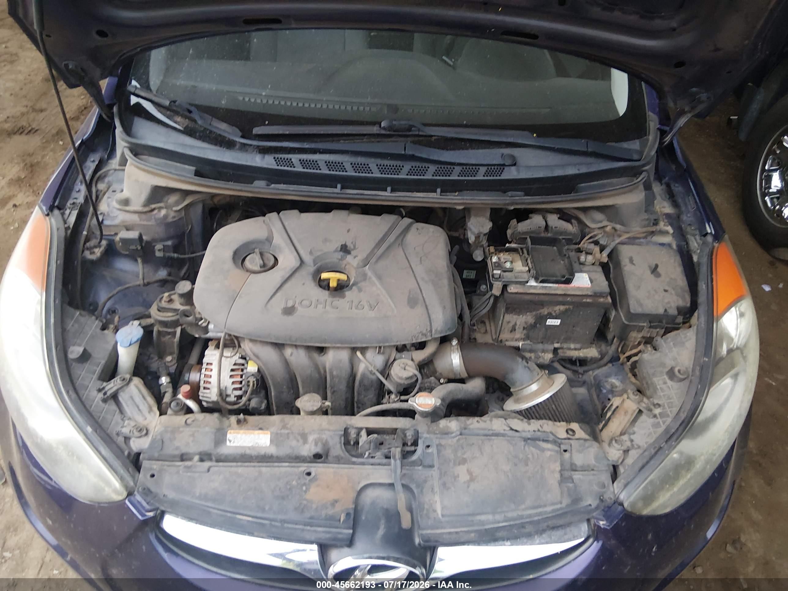 2011 Hyundai Elantra Gls Blue vin: 5NPDH4AE9BH059405