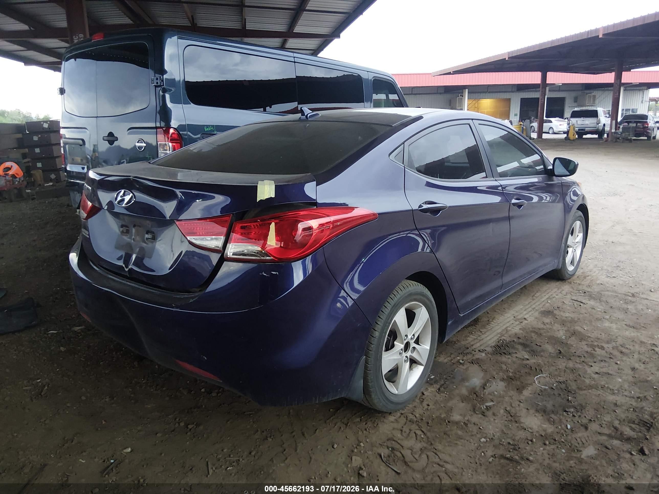 2011 Hyundai Elantra Gls Blue vin: 5NPDH4AE9BH059405
