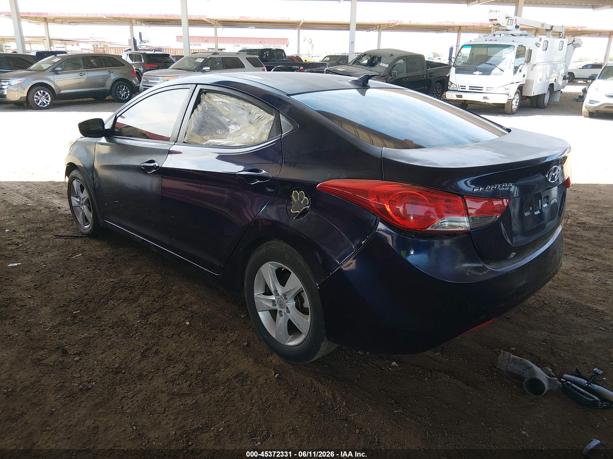 2012 Hyundai Elantra Gls Blue vin: 5NPDH4AE9CH064900
