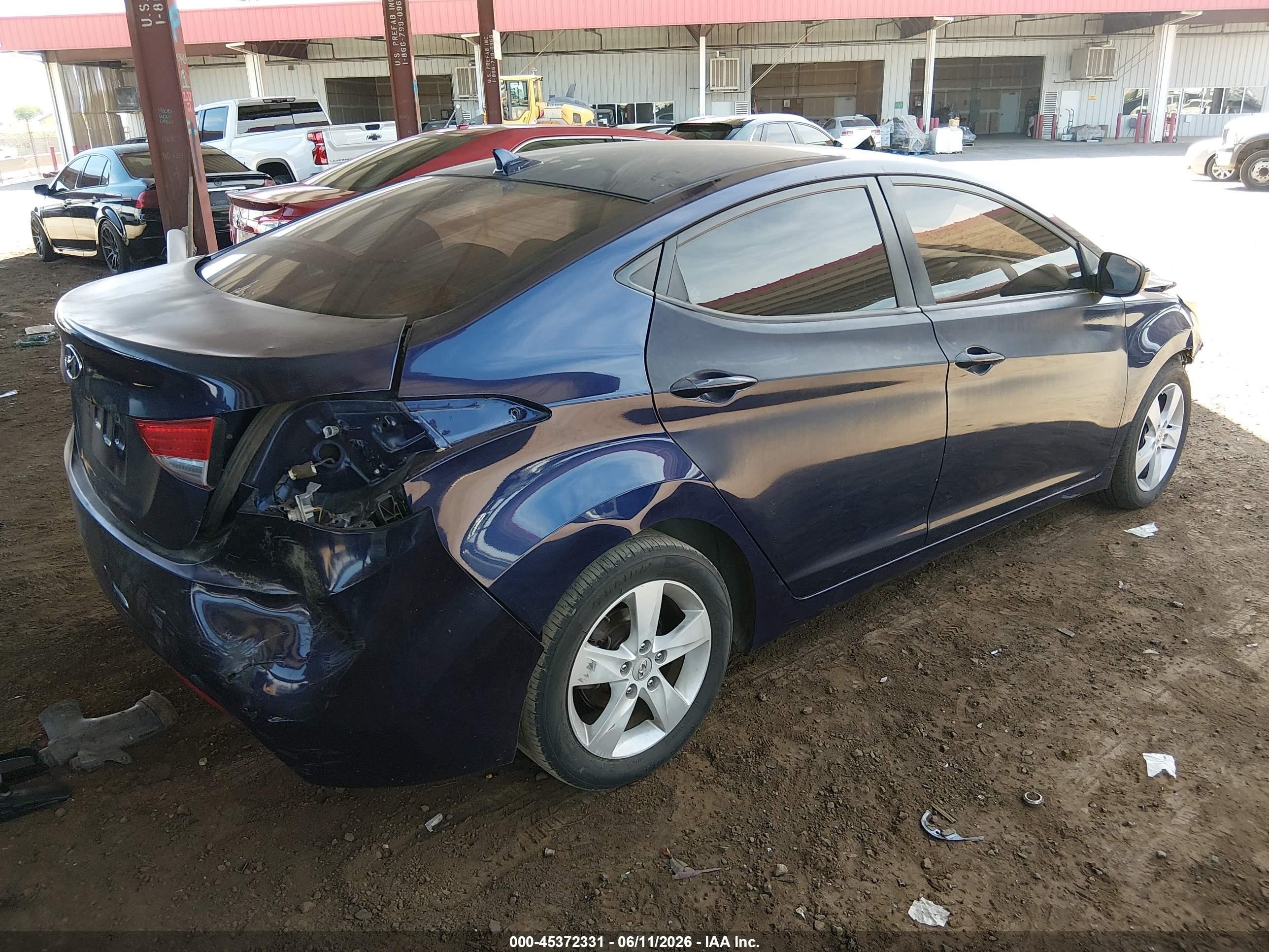 2012 Hyundai Elantra Gls Blue vin: 5NPDH4AE9CH064900