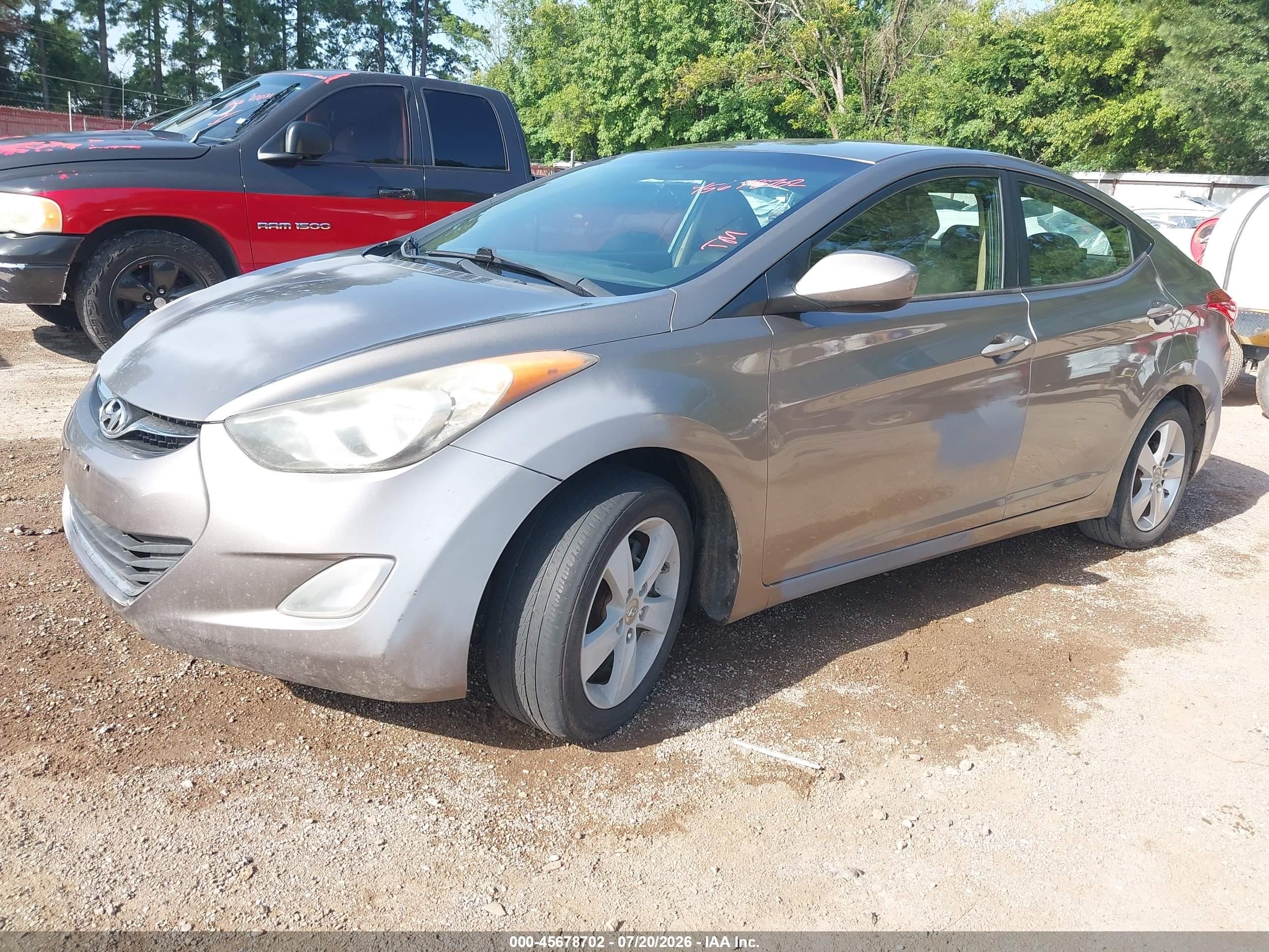 2012 Hyundai Elantra Gls Серый vin: 5NPDH4AE9CH073693