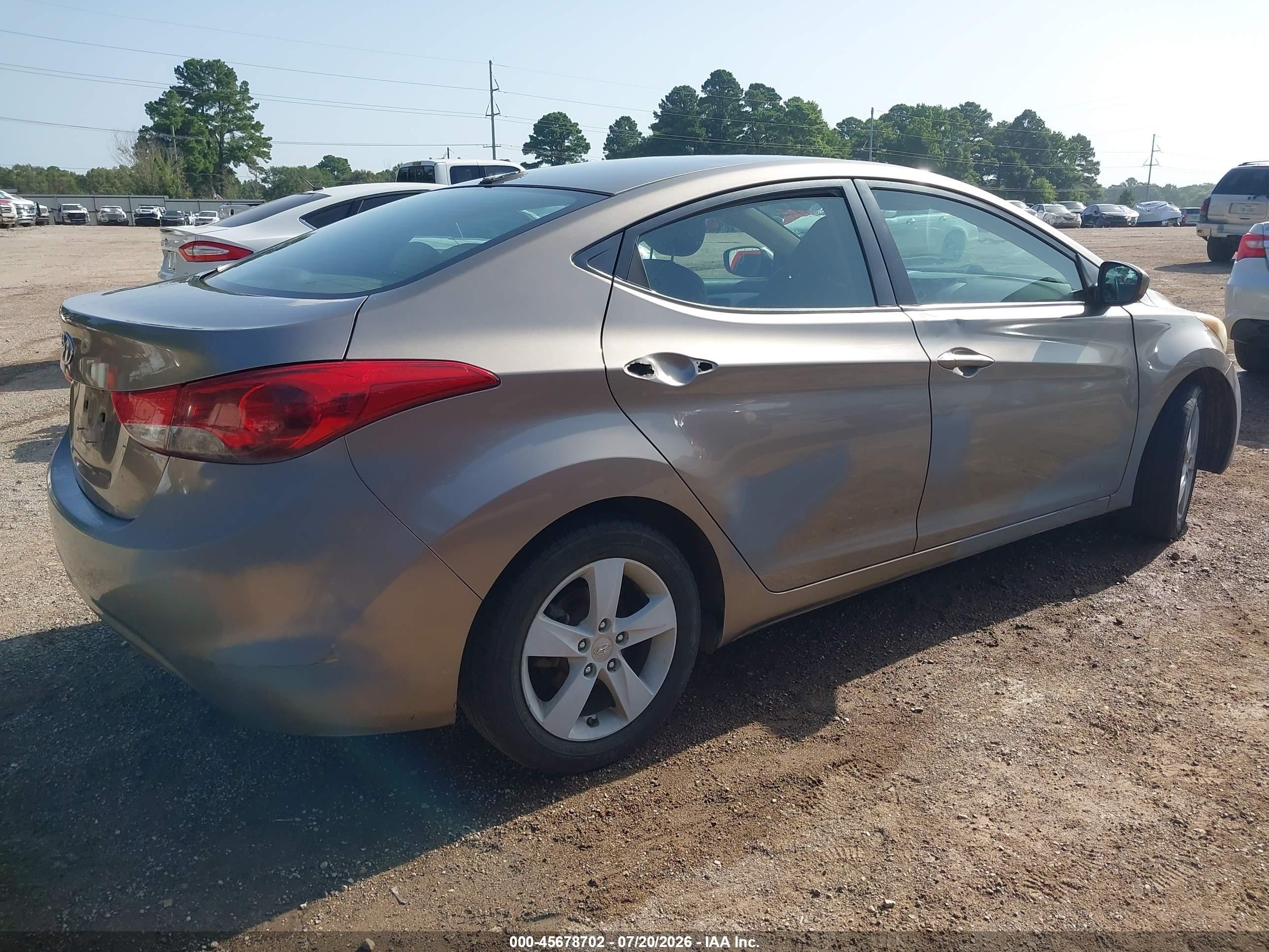 2012 Hyundai Elantra Gls Серый vin: 5NPDH4AE9CH073693