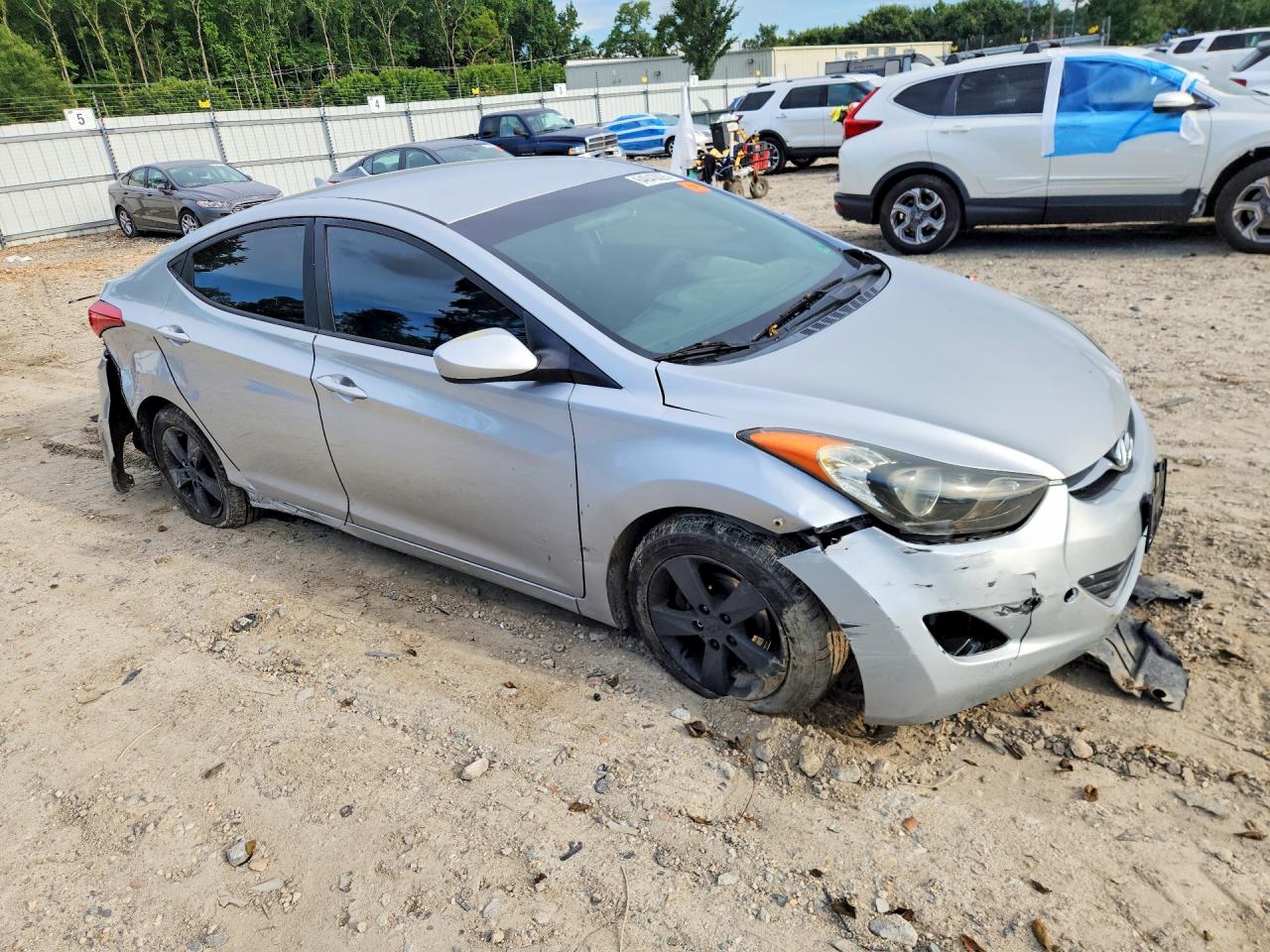 2012 Hyundai Elantra Gls Silver vin: 5NPDH4AE9CH074682