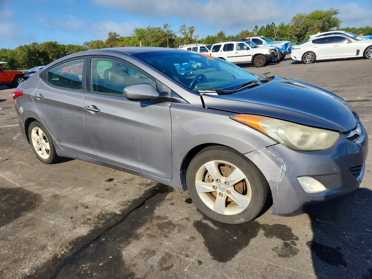 2012 Hyundai Elantra Gls Gray vin: 5NPDH4AE9CH078277