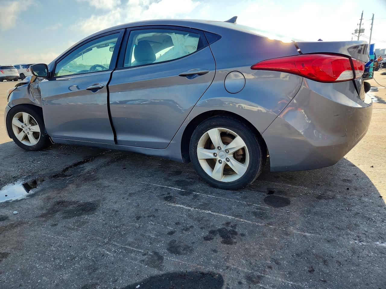 2012 Hyundai Elantra Gls Gray vin: 5NPDH4AE9CH078277