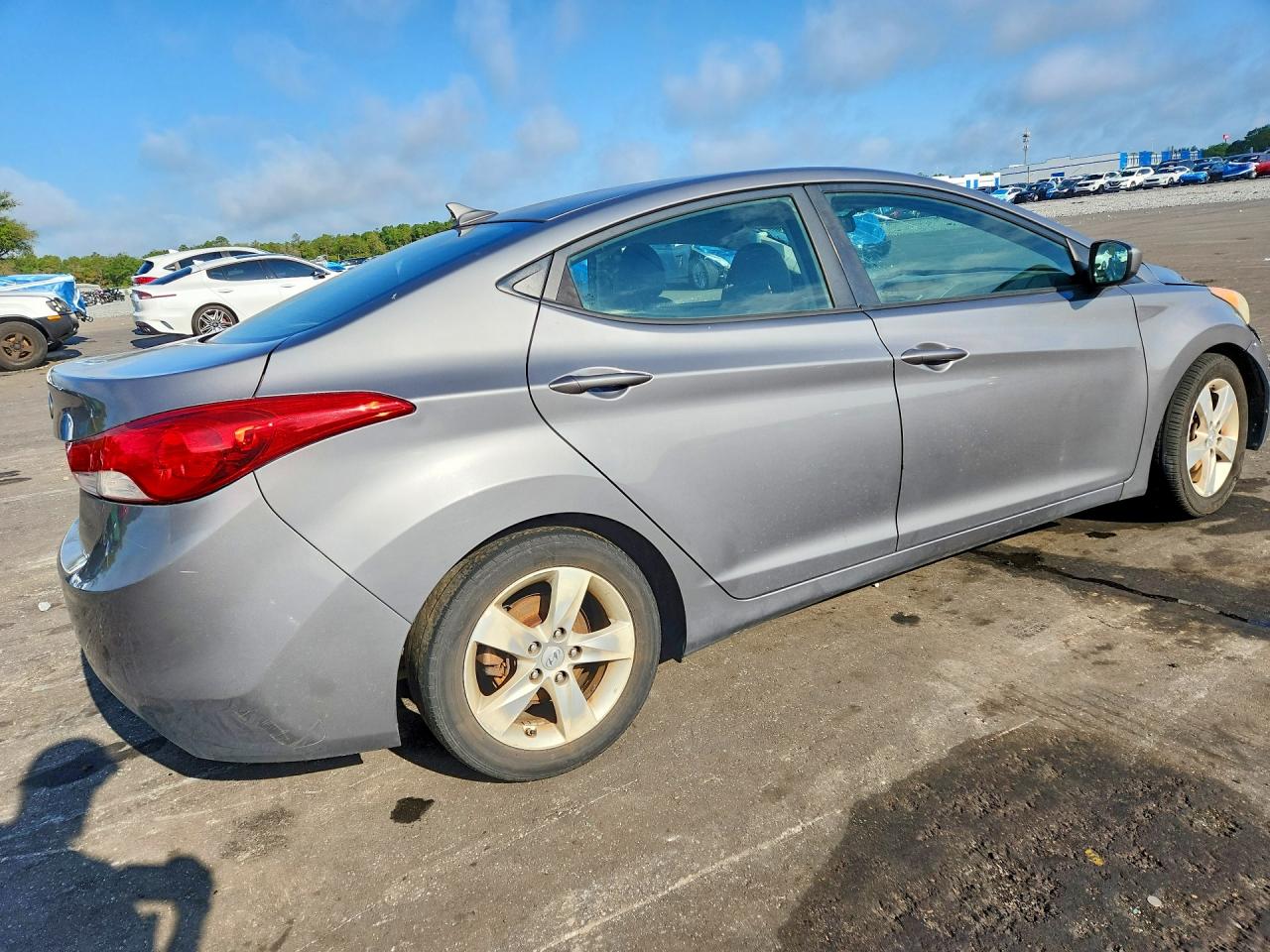 2012 Hyundai Elantra Gls Gray vin: 5NPDH4AE9CH078277