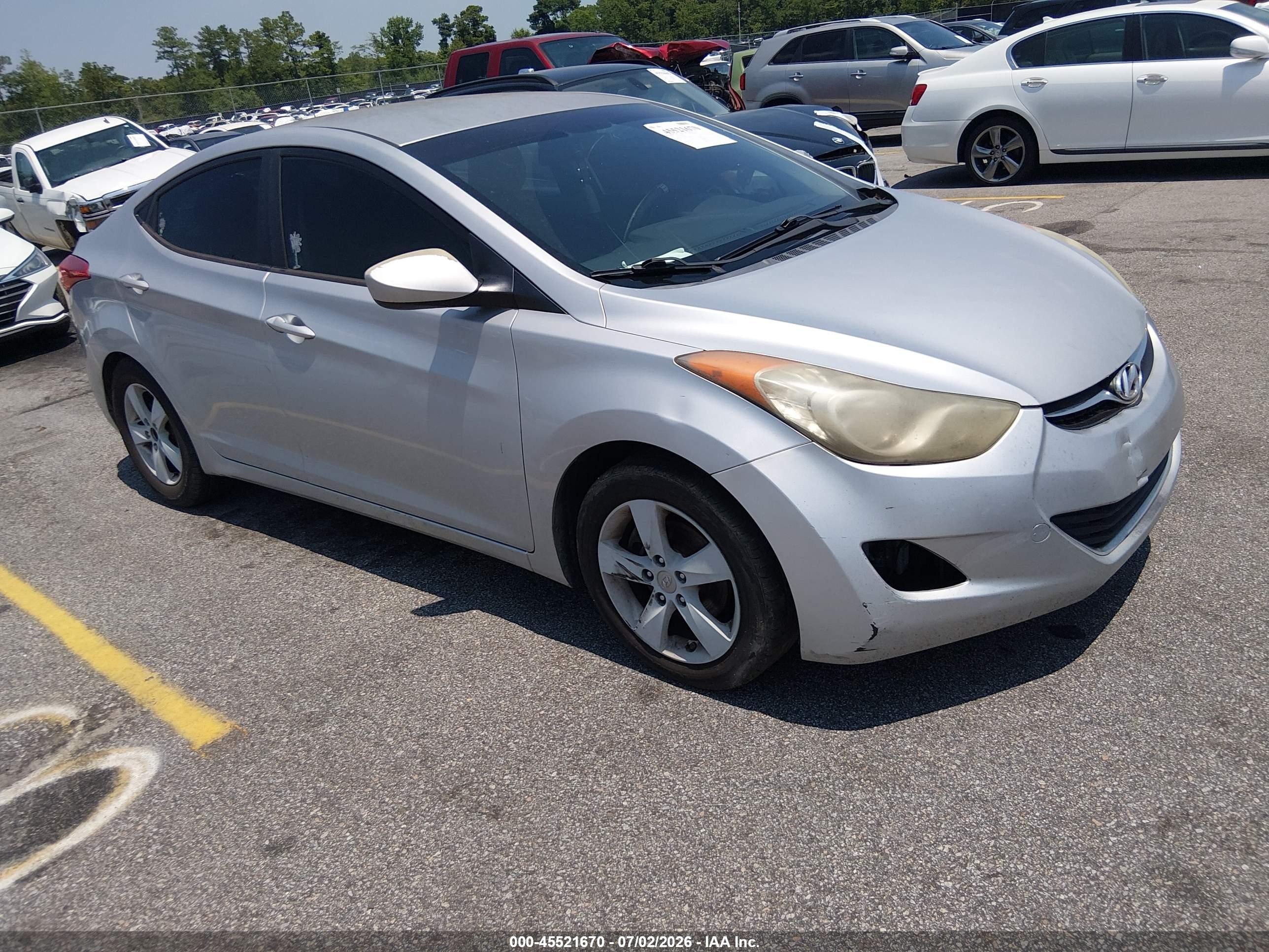 2012 Hyundai Elantra Gls Gray vin: 5NPDH4AE9CH079090