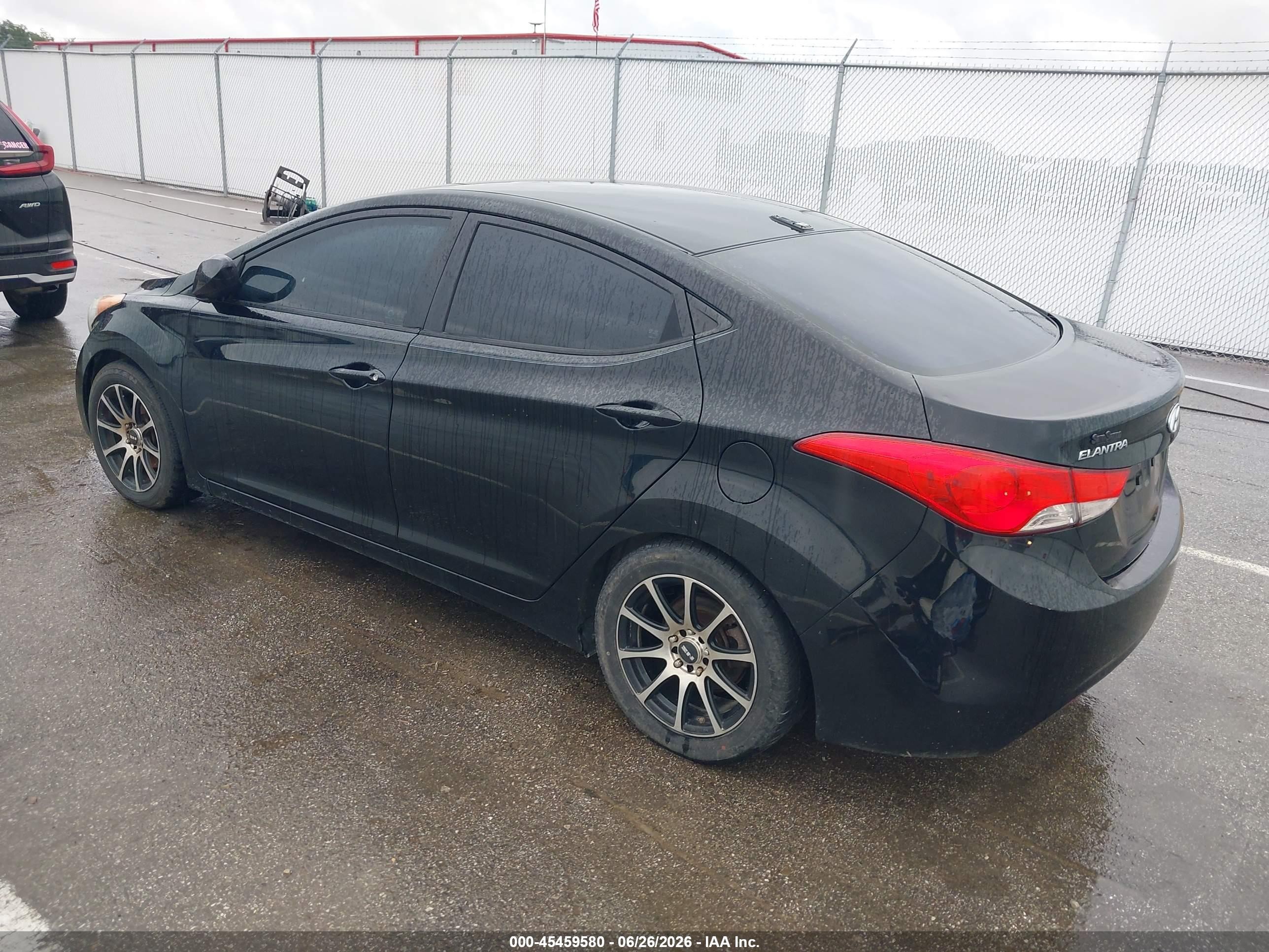 2012 Hyundai Elantra Gls Black vin: 5NPDH4AE9CH080644