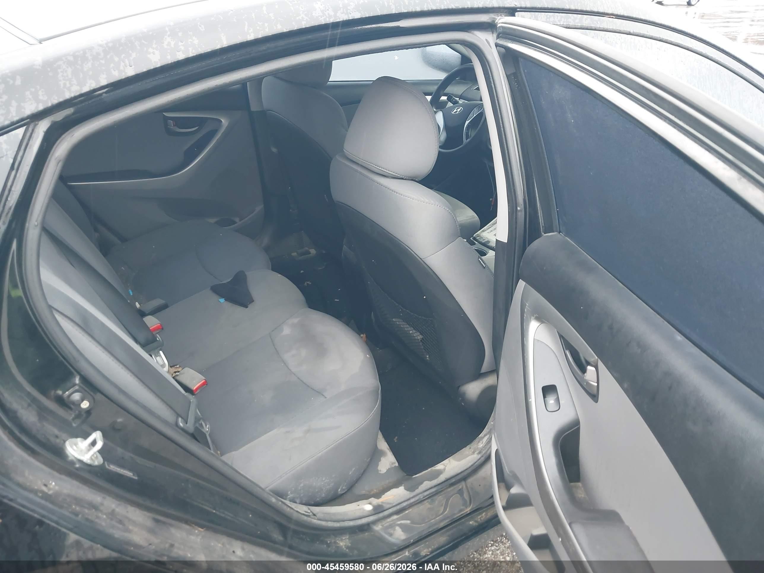 2012 Hyundai Elantra Gls Black vin: 5NPDH4AE9CH080644