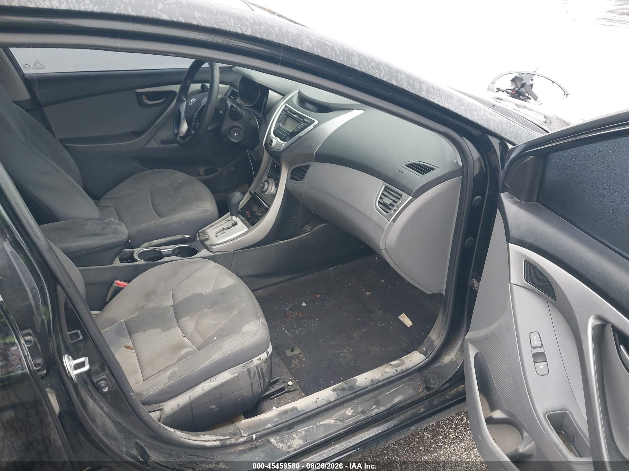 2012 Hyundai Elantra Gls Black vin: 5NPDH4AE9CH080644