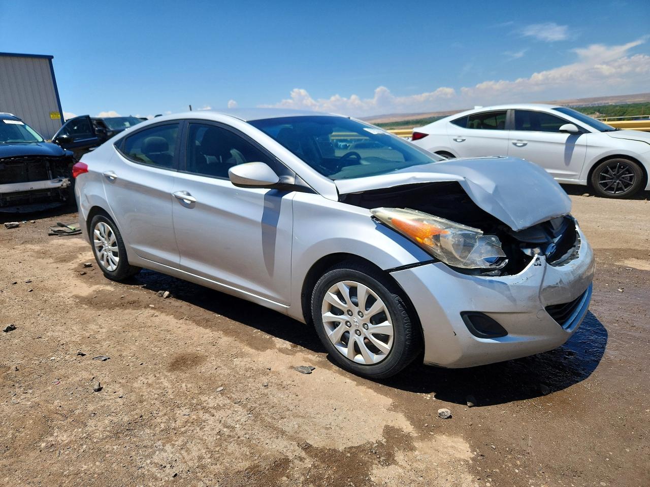 2012 Hyundai Elantra Gls Silver vin: 5NPDH4AE9CH080742