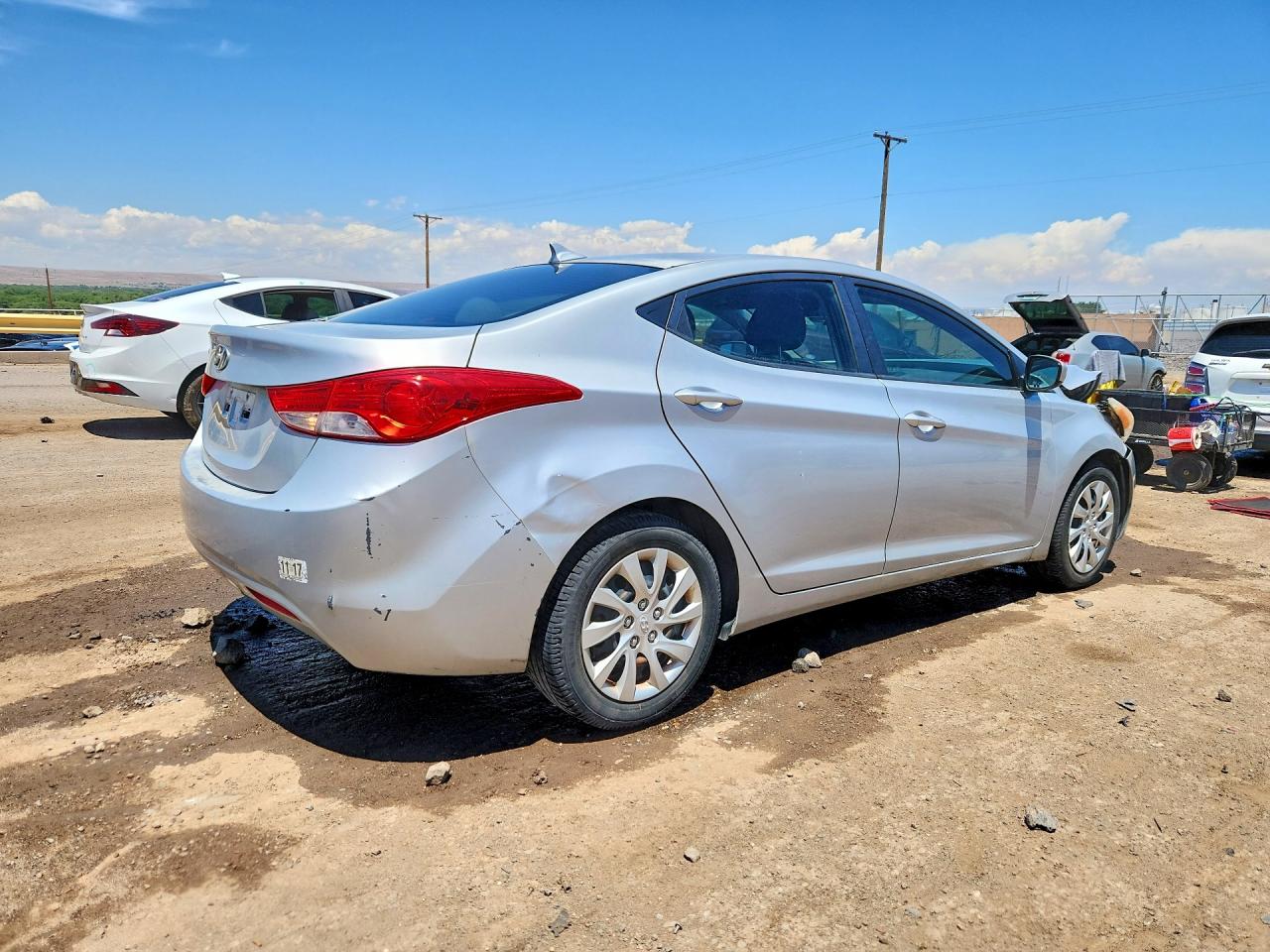 2012 Hyundai Elantra Gls Silver vin: 5NPDH4AE9CH080742