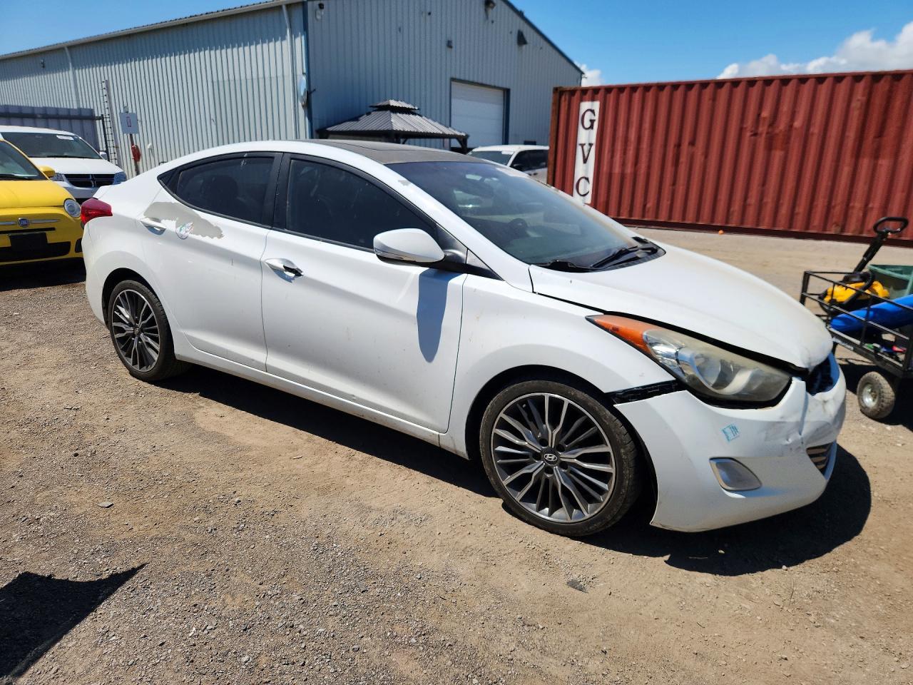 2012 Hyundai Elantra Gls White vin: 5NPDH4AE9CH088503