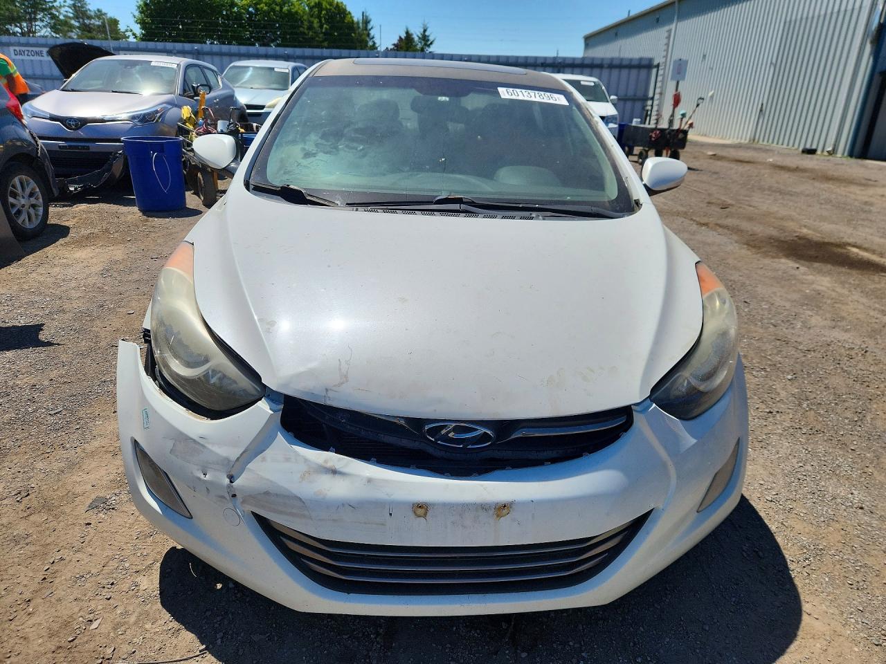 2012 Hyundai Elantra Gls White vin: 5NPDH4AE9CH088503
