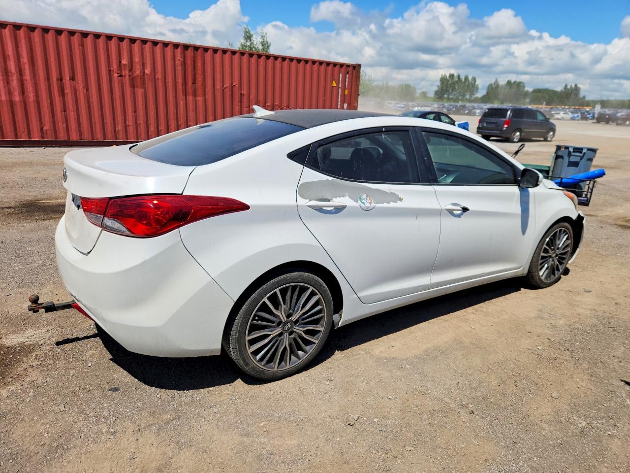 2012 Hyundai Elantra Gls White vin: 5NPDH4AE9CH088503