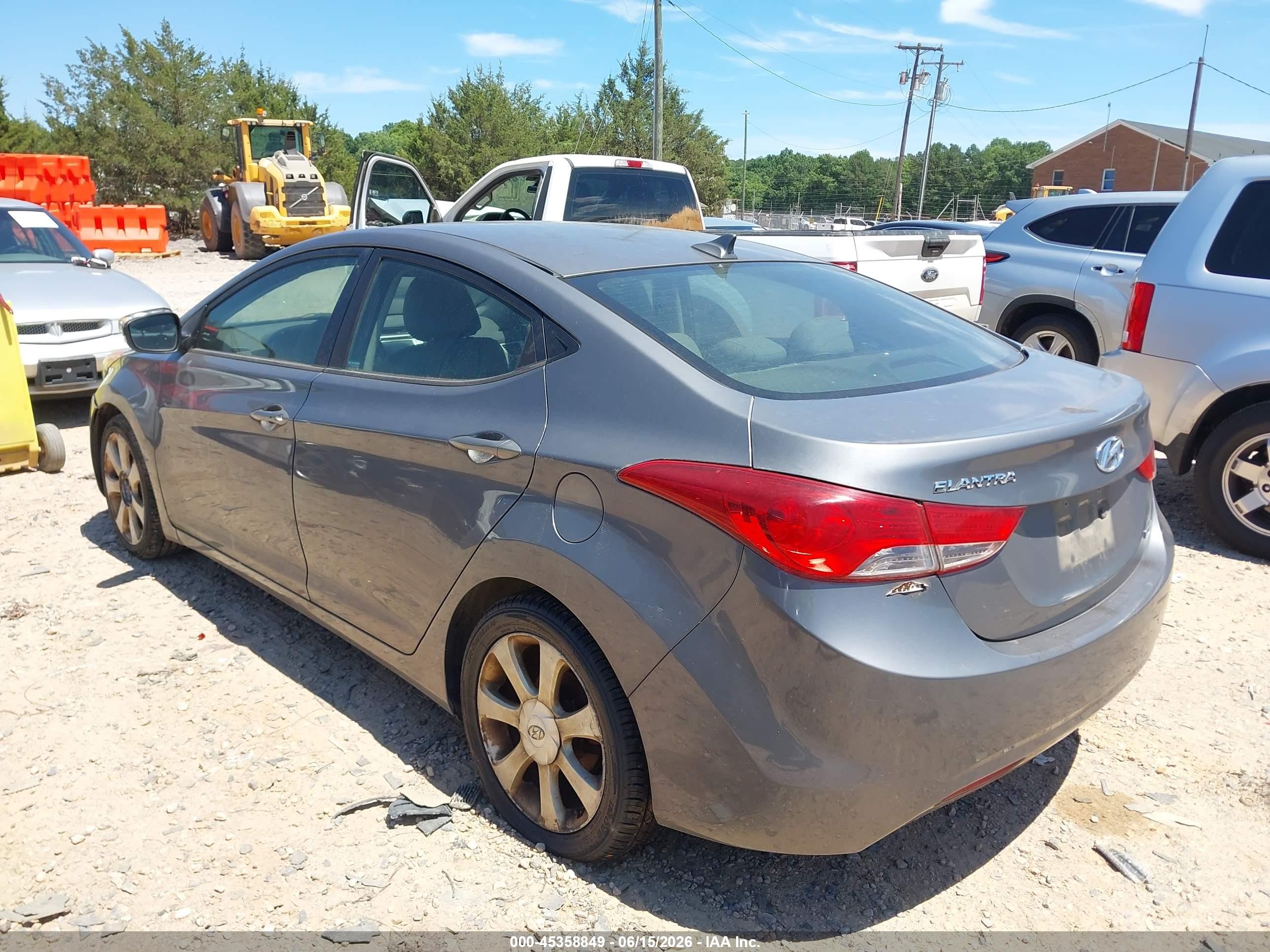 2012 Hyundai Elantra Limited Gray vin: 5NPDH4AE9CH090803