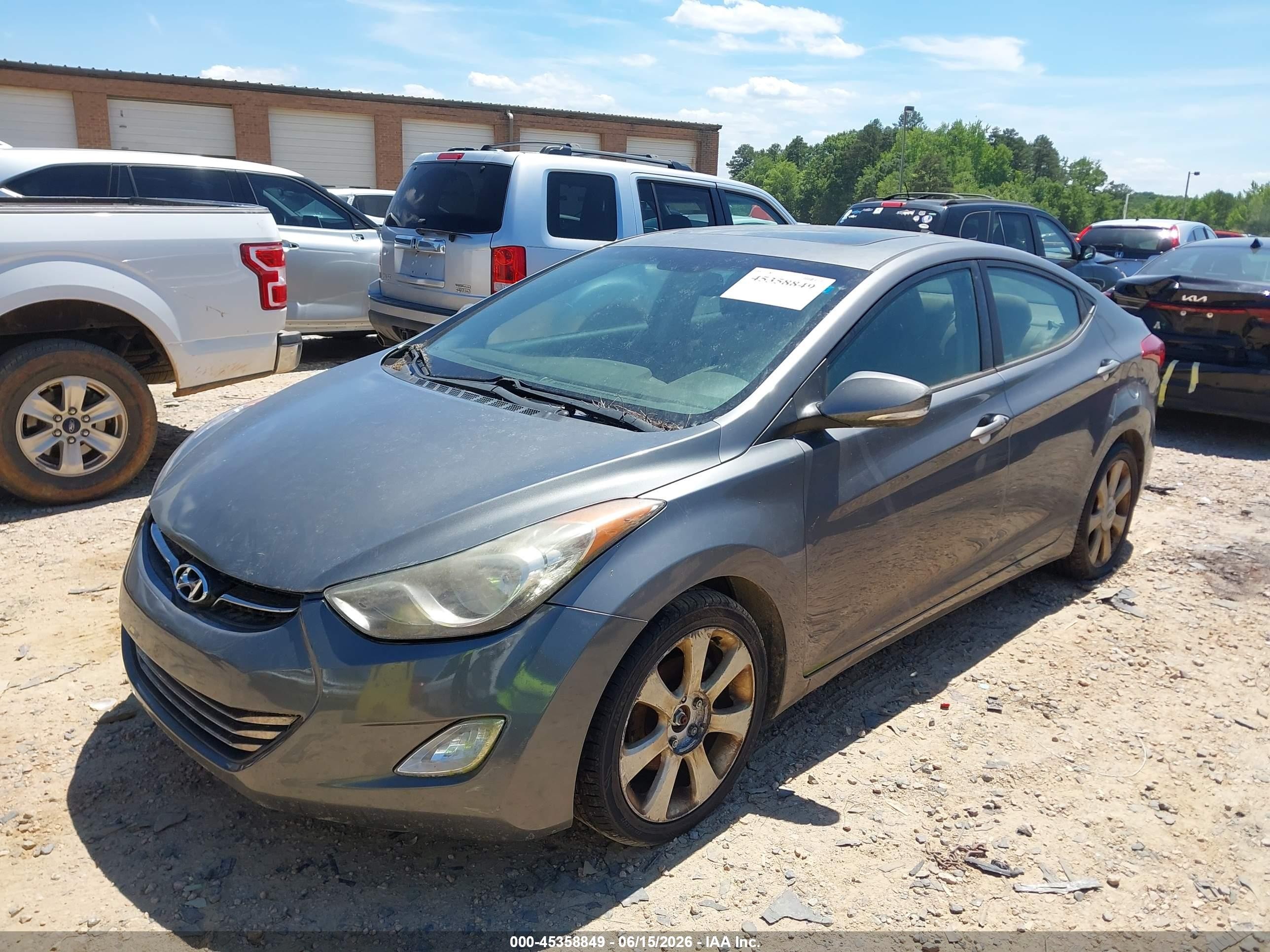 2012 Hyundai Elantra Limited Gray vin: 5NPDH4AE9CH090803