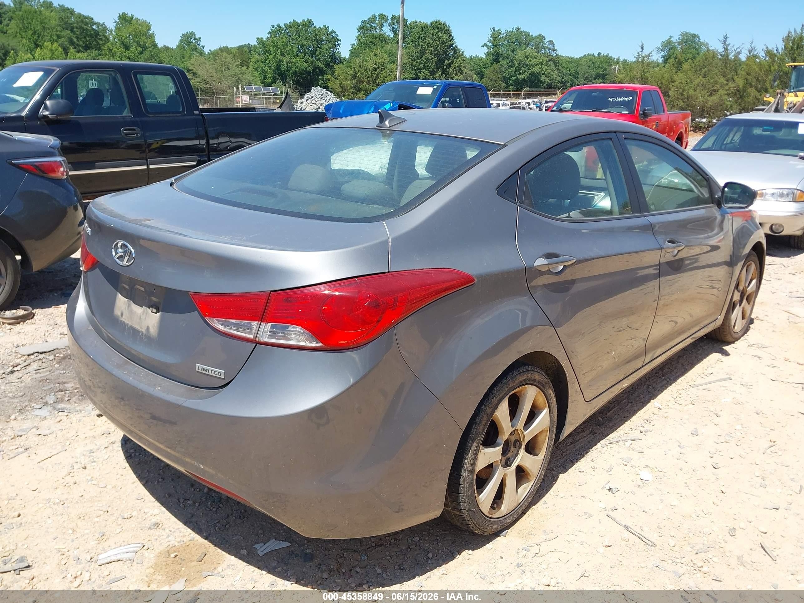 2012 Hyundai Elantra Limited Gray vin: 5NPDH4AE9CH090803
