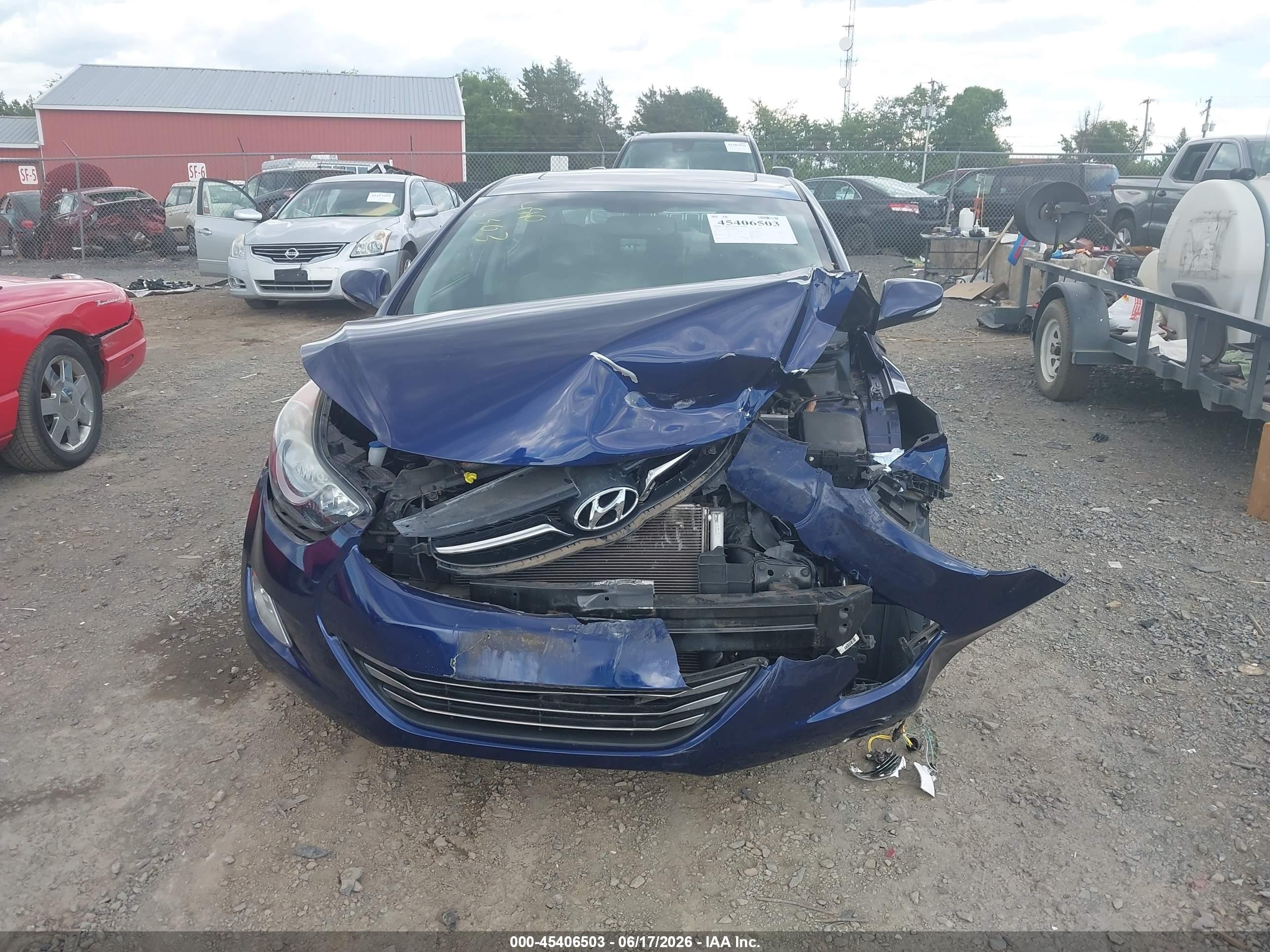 2012 Hyundai Elantra Limited Blue vin: 5NPDH4AE9CH091014