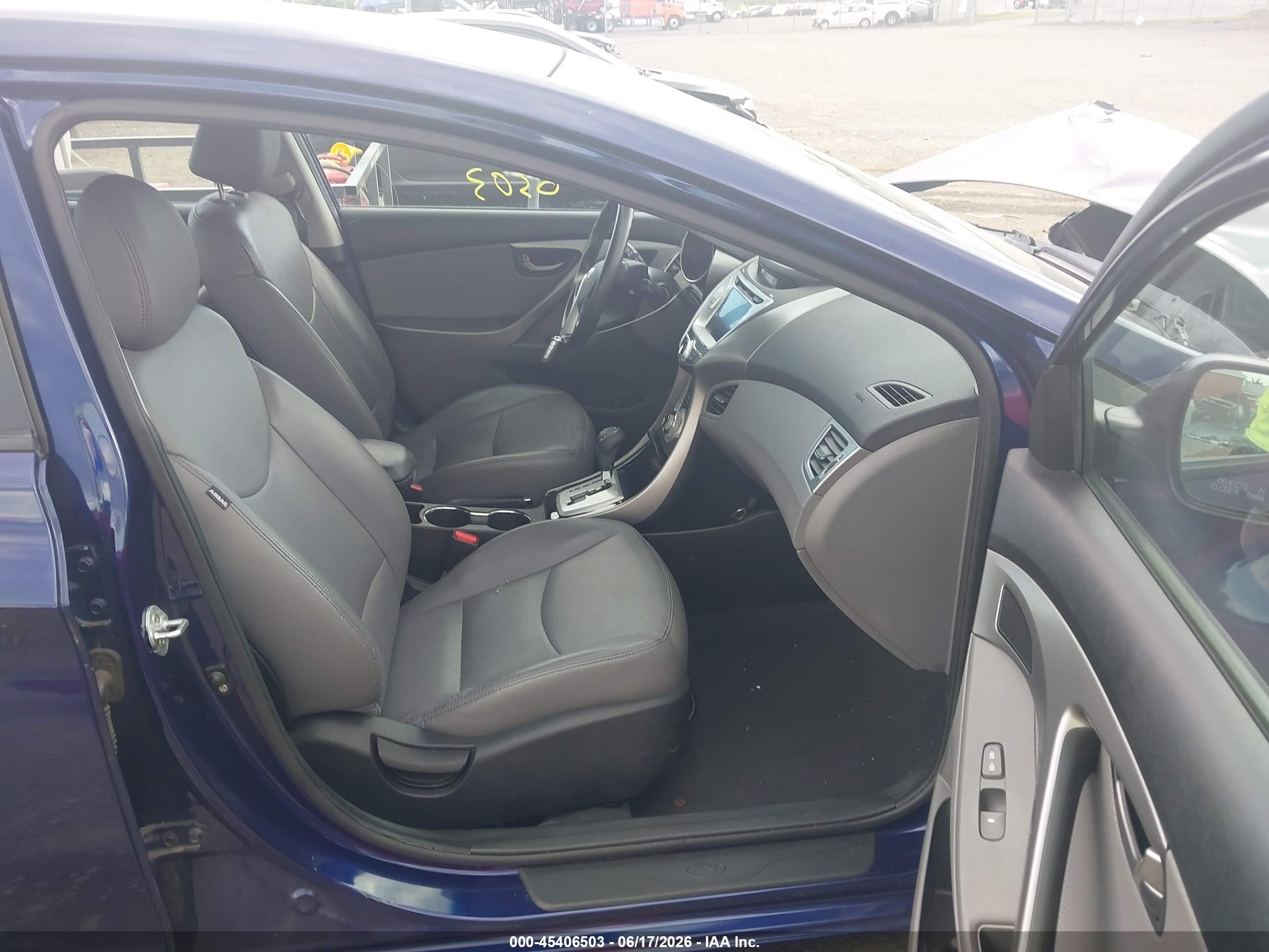2012 Hyundai Elantra Limited Blue vin: 5NPDH4AE9CH091014
