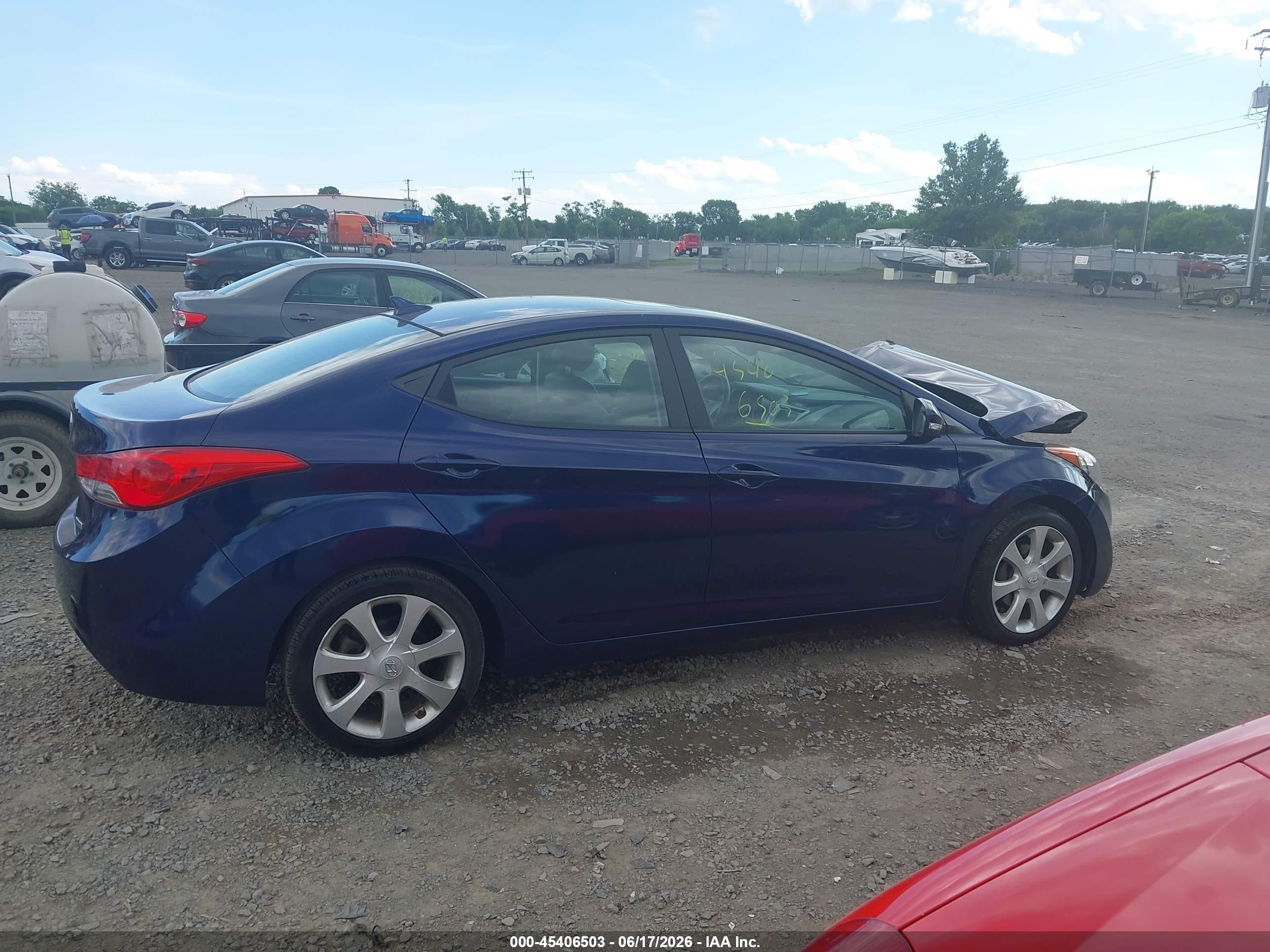 2012 Hyundai Elantra Limited Blue vin: 5NPDH4AE9CH091014