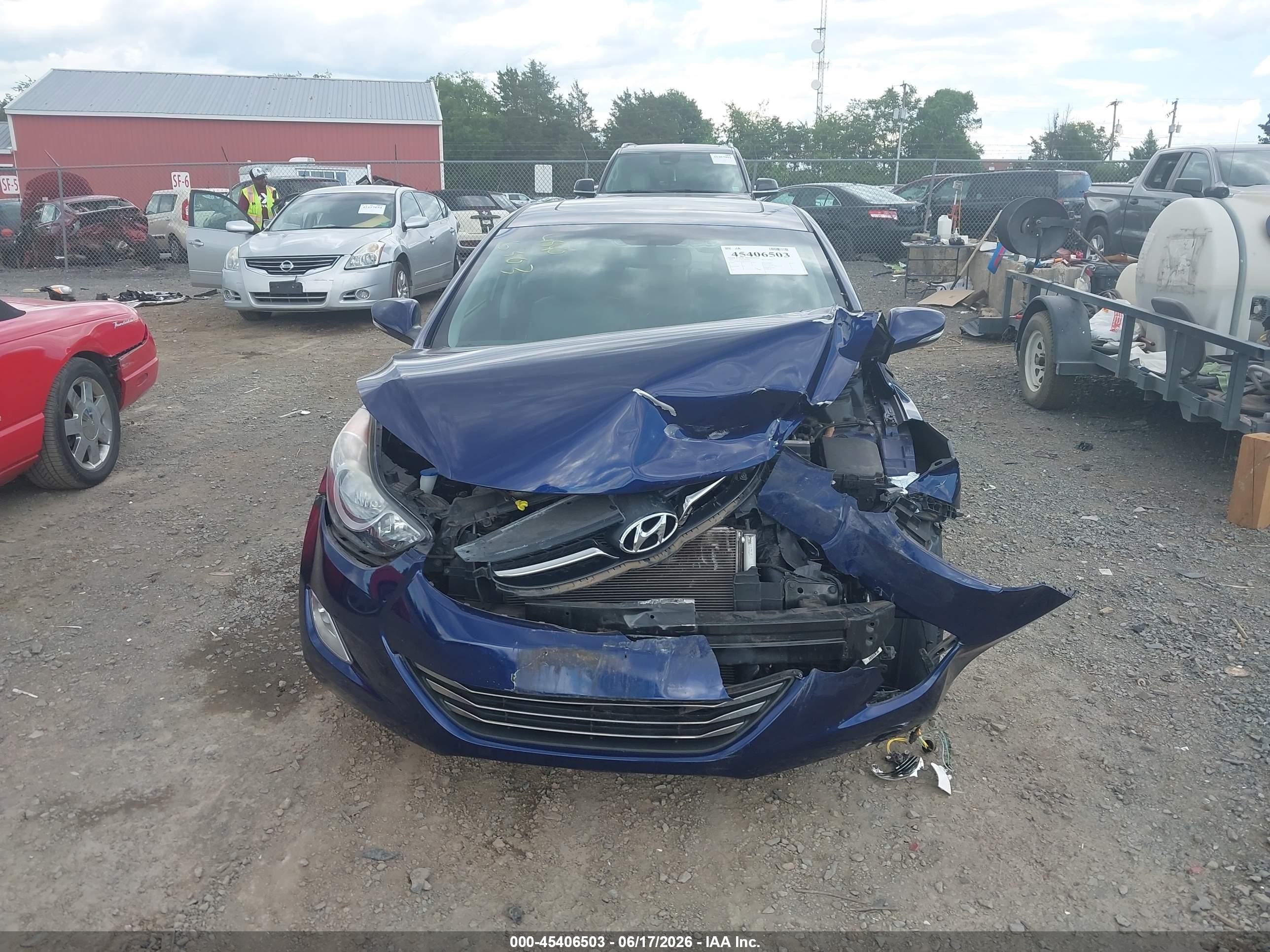 2012 Hyundai Elantra Limited Blue vin: 5NPDH4AE9CH091014