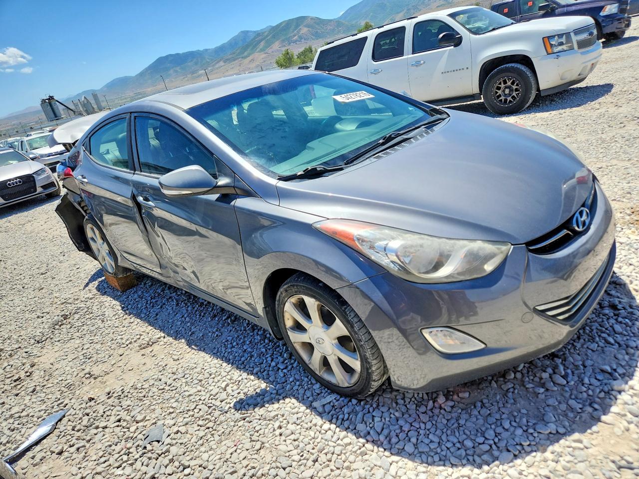 2012 Hyundai Elantra Limited Серый vin: 5NPDH4AE9CH093913