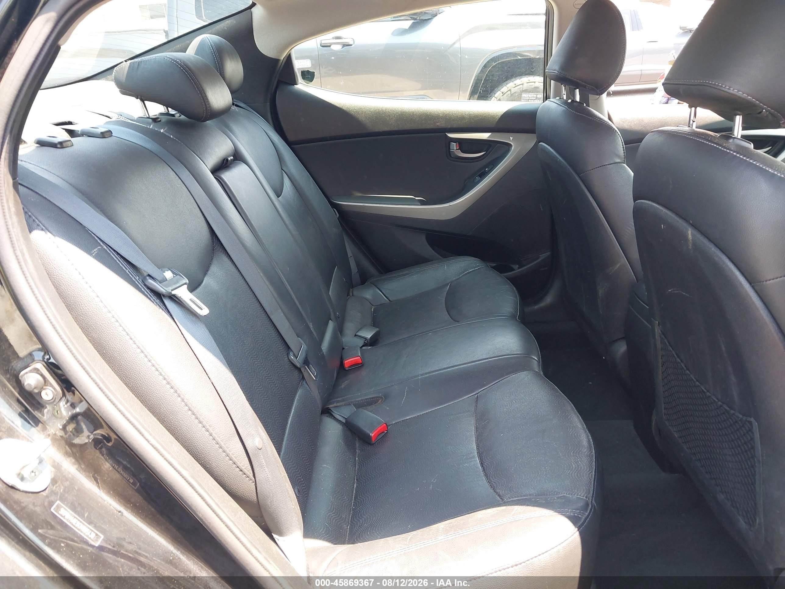 2012 Hyundai Elantra Limited Black vin: 5NPDH4AE9CH095130