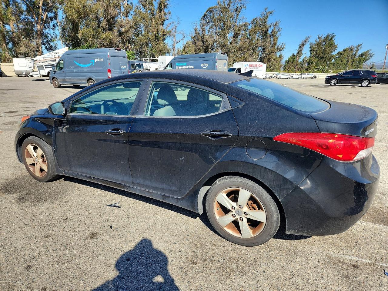 2012 Hyundai Elantra Gls Black vin: 5NPDH4AE9CH095824