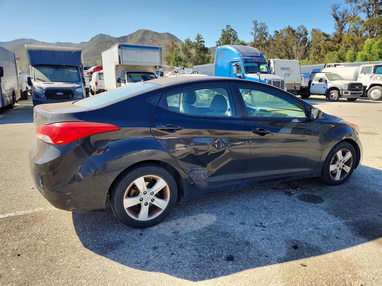 2012 Hyundai Elantra Gls Black vin: 5NPDH4AE9CH095824