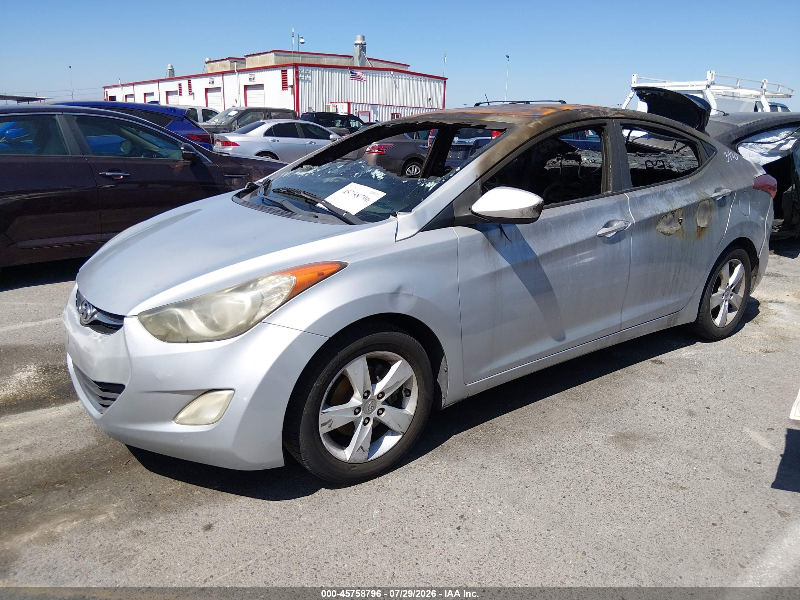 2012 Hyundai Elantra Gls Gray vin: 5NPDH4AE9CH103811