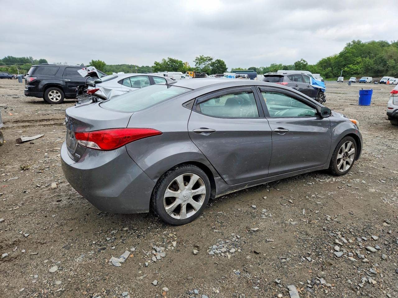 2012 Hyundai Elantra Limited Gray vin: 5NPDH4AE9CH108958