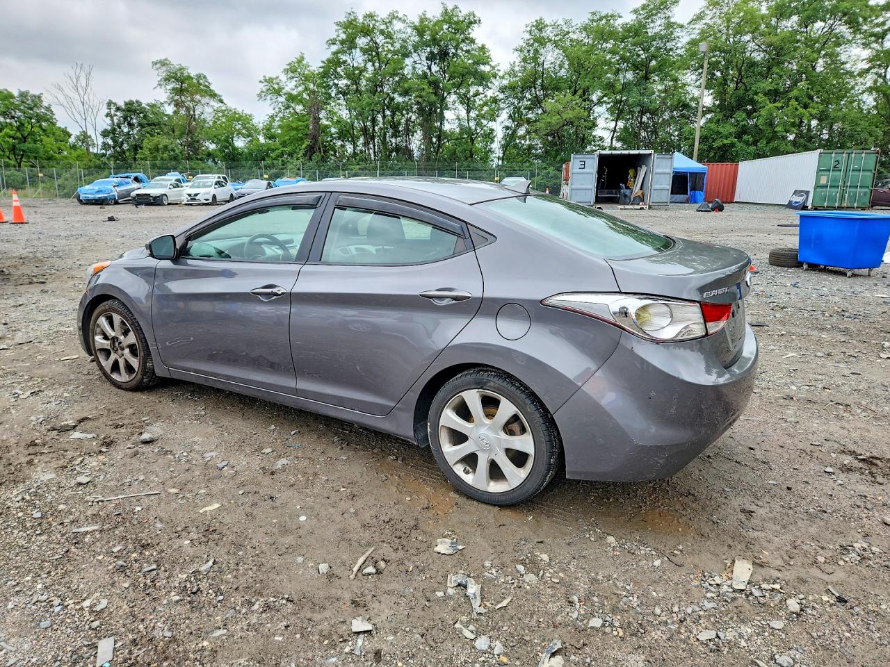 2012 Hyundai Elantra Limited Gray vin: 5NPDH4AE9CH108958