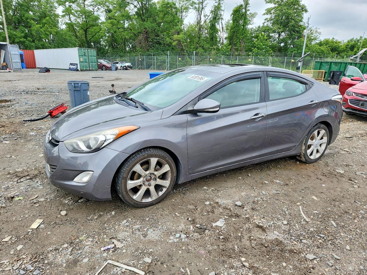 2012 Hyundai Elantra Limited Серый vin: 5NPDH4AE9CH108958