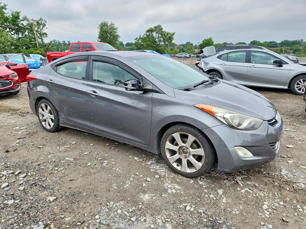 2012 Hyundai Elantra Limited Gray vin: 5NPDH4AE9CH108958