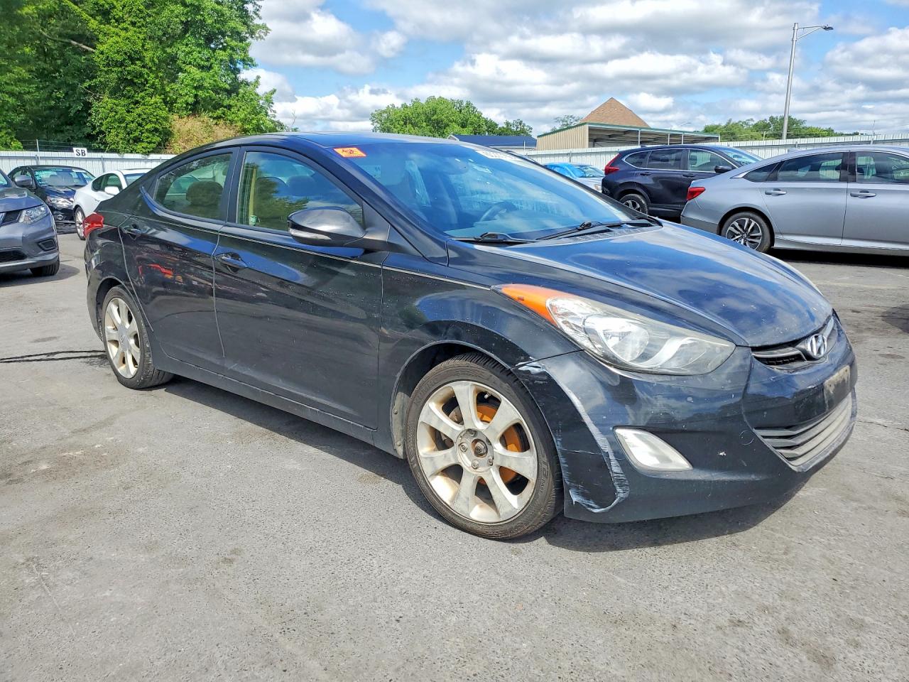 2012 Hyundai Elantra Limited Черный vin: 5NPDH4AE9CH110628