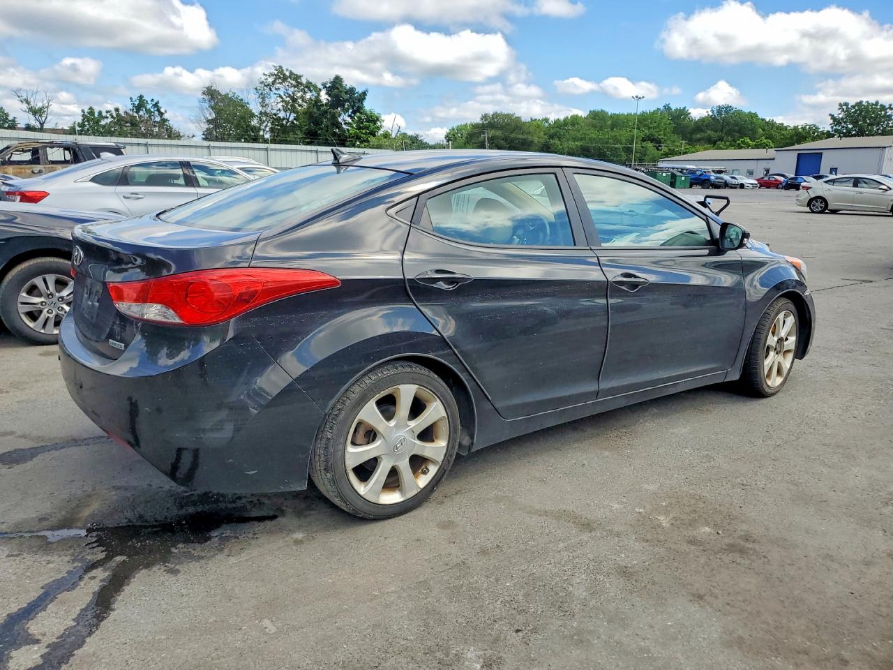 2012 Hyundai Elantra Limited Черный vin: 5NPDH4AE9CH110628