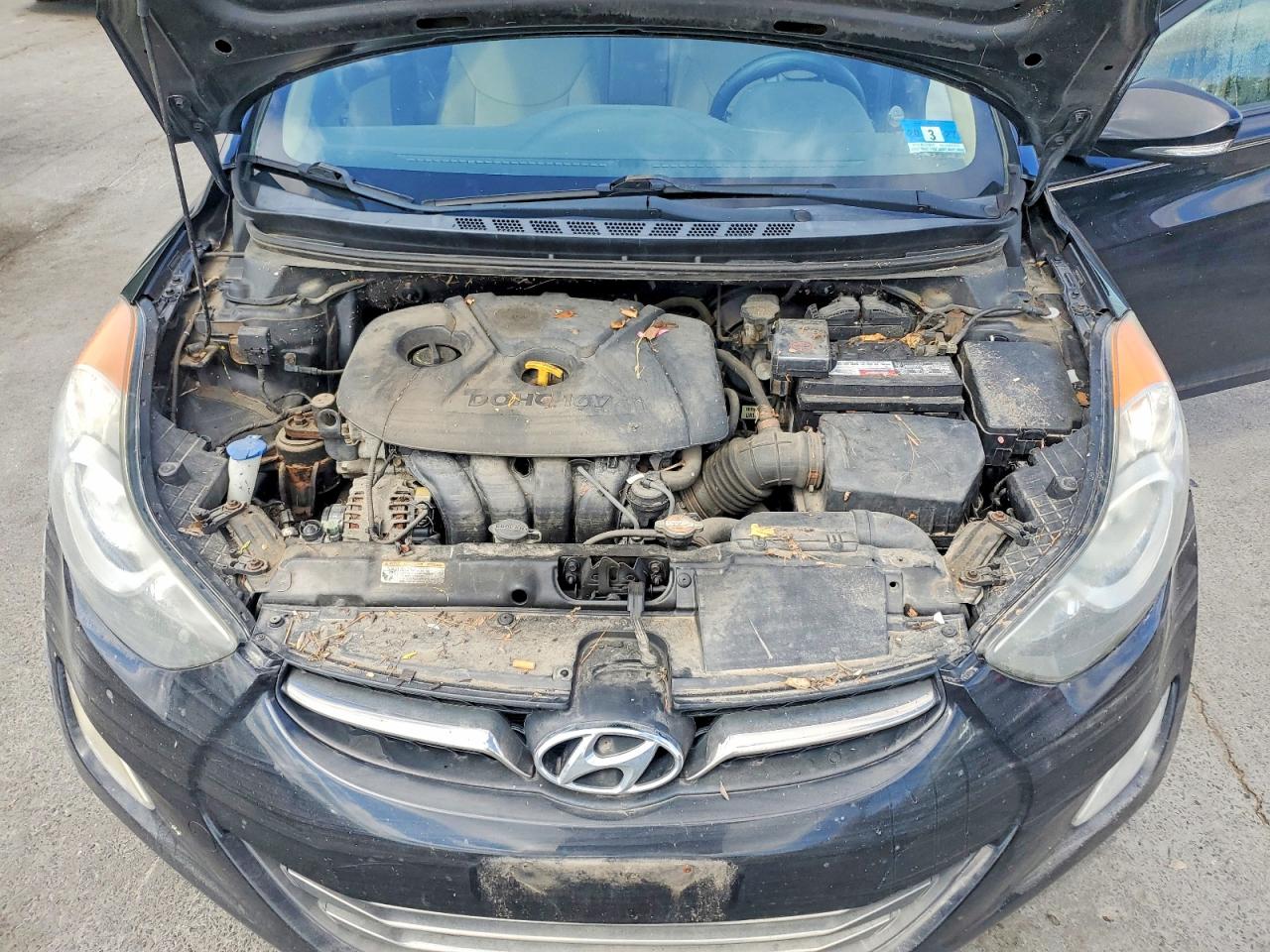 2012 Hyundai Elantra Limited Черный vin: 5NPDH4AE9CH110628